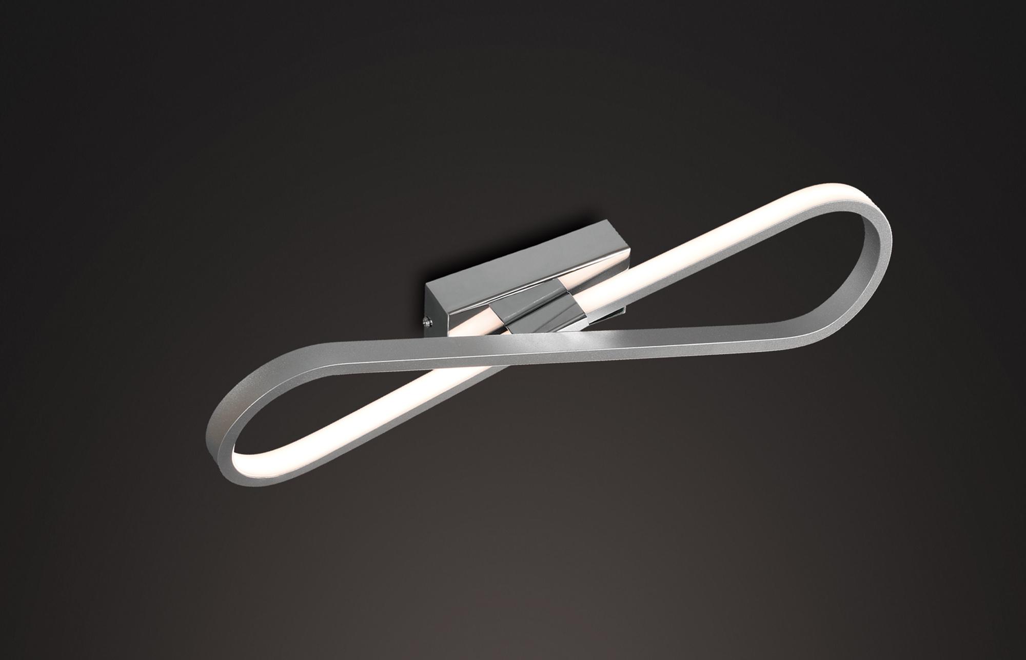 Bucle Wall Lamp 20W LED 3000K, 1750lm, Silver / Polished Chrome / White / Frosted Acrylic, 3yrs Warranty