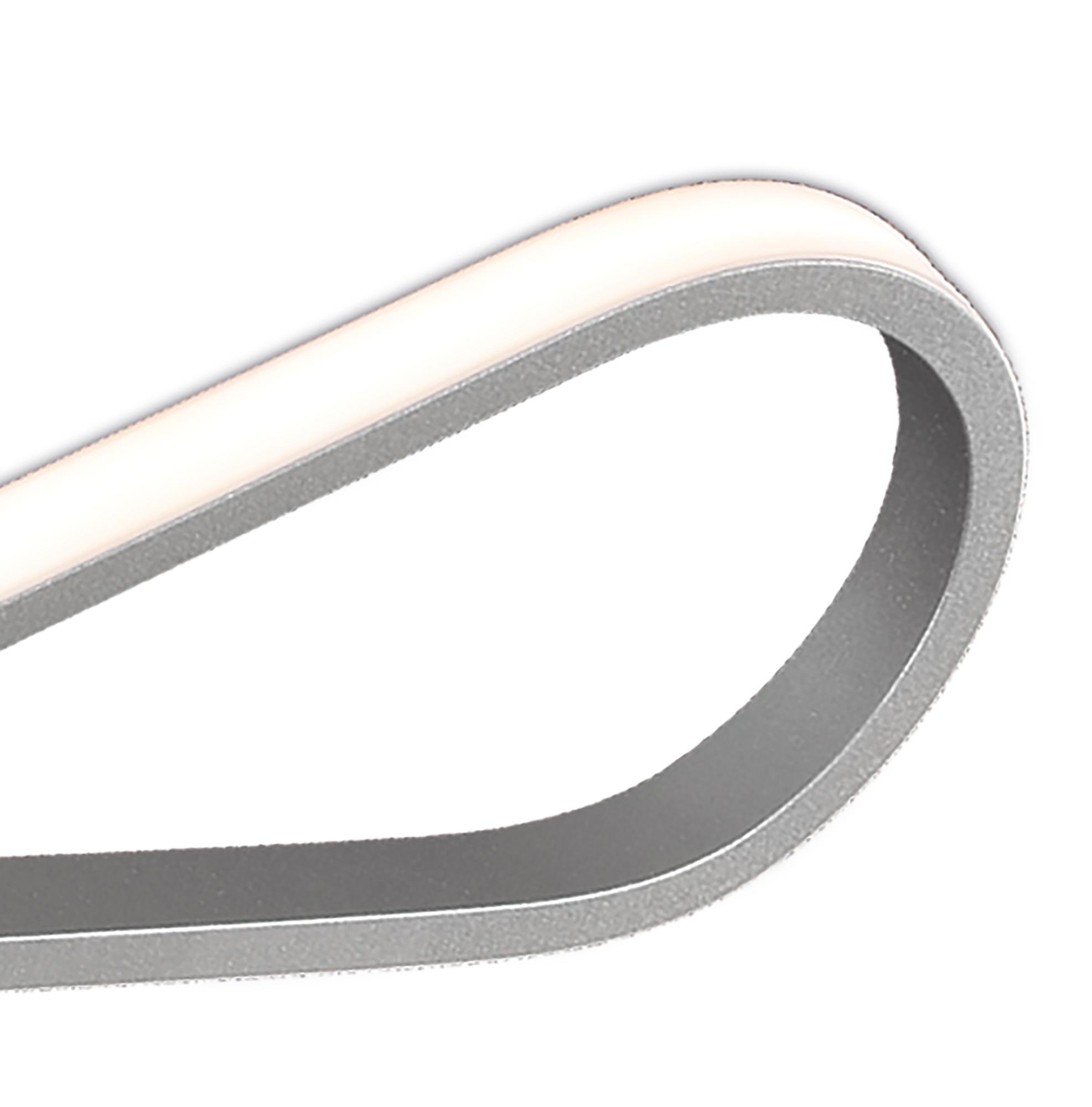 Bucle Wall Lamp 20W LED 3000K, 1750lm, Silver / Polished Chrome / White / Frosted Acrylic, 3yrs Warranty