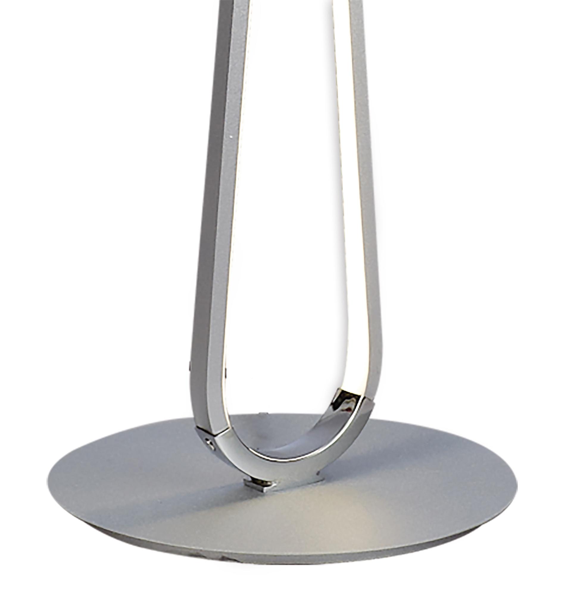 Bucle Floor Lamp 50W LED 3000K, 4300lm, Dimmable, Silver / Polished Chrome /  / Frosted Acrylic, 3yrs Warranty