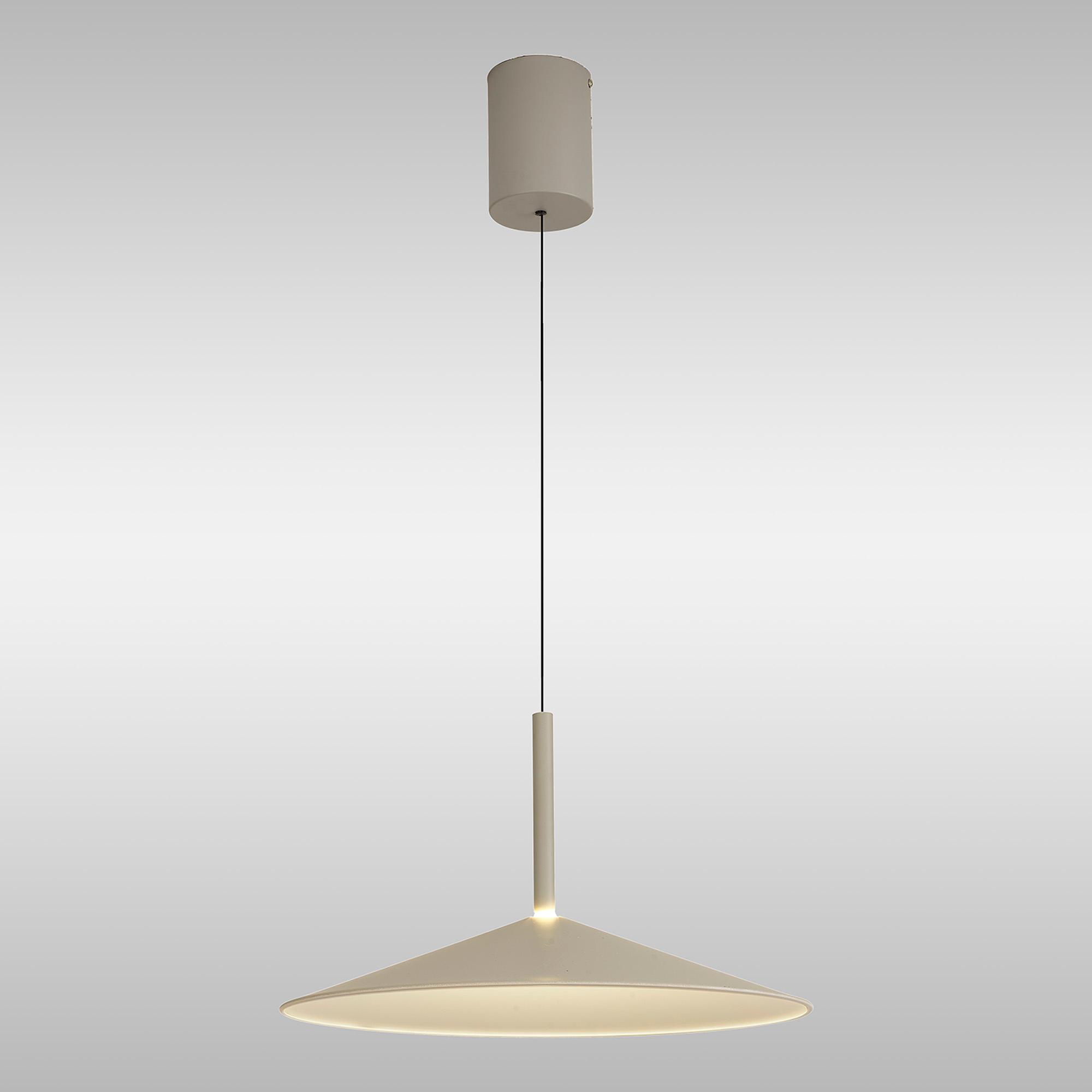Calice 48cm Rise And Fall Pendant, 16W LED, 3000K, 1200lm, Grey/White, 3yrs Warranty