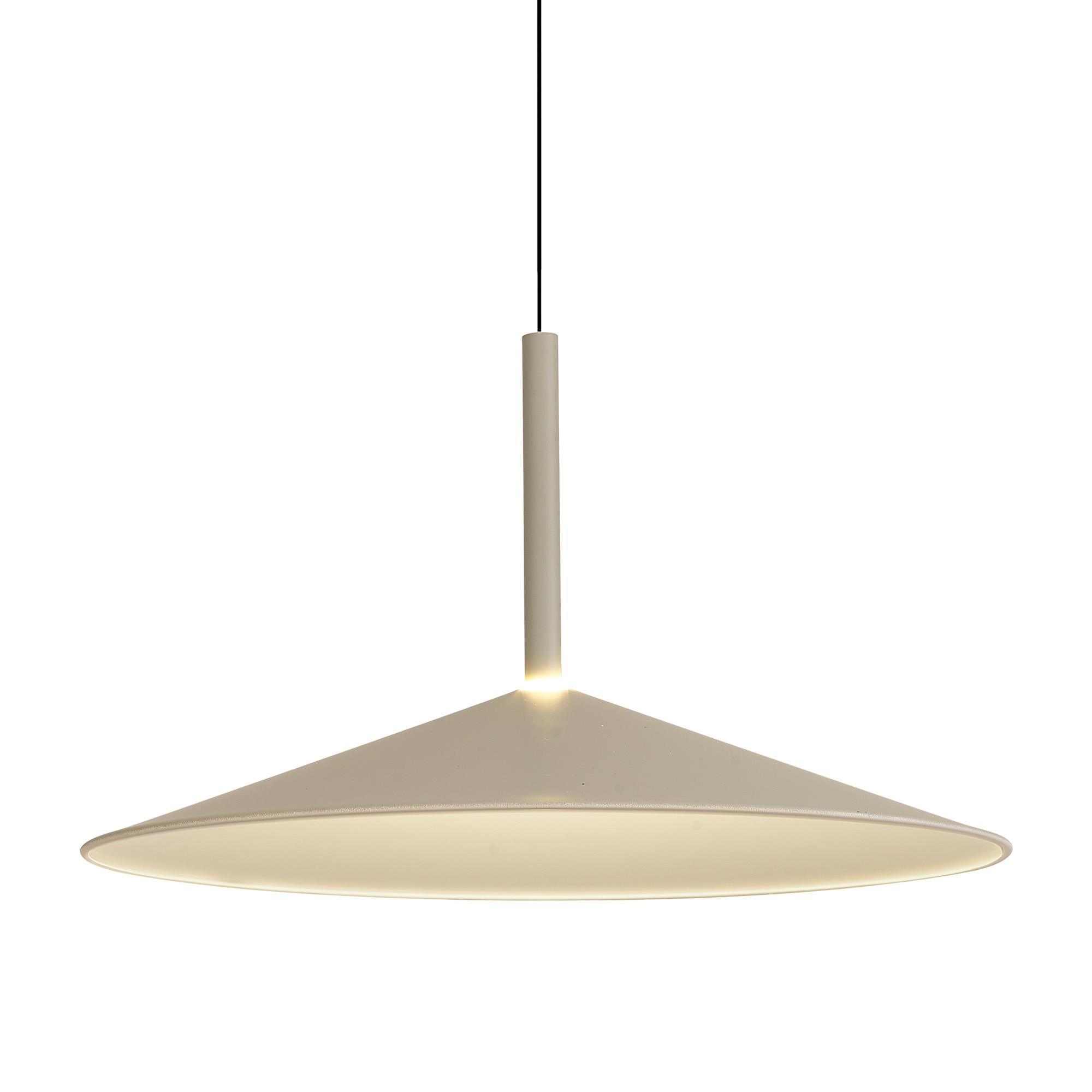 Calice 48cm Rise And Fall Pendant, 16W LED, 3000K, 1200lm, Grey/White, 3yrs Warranty