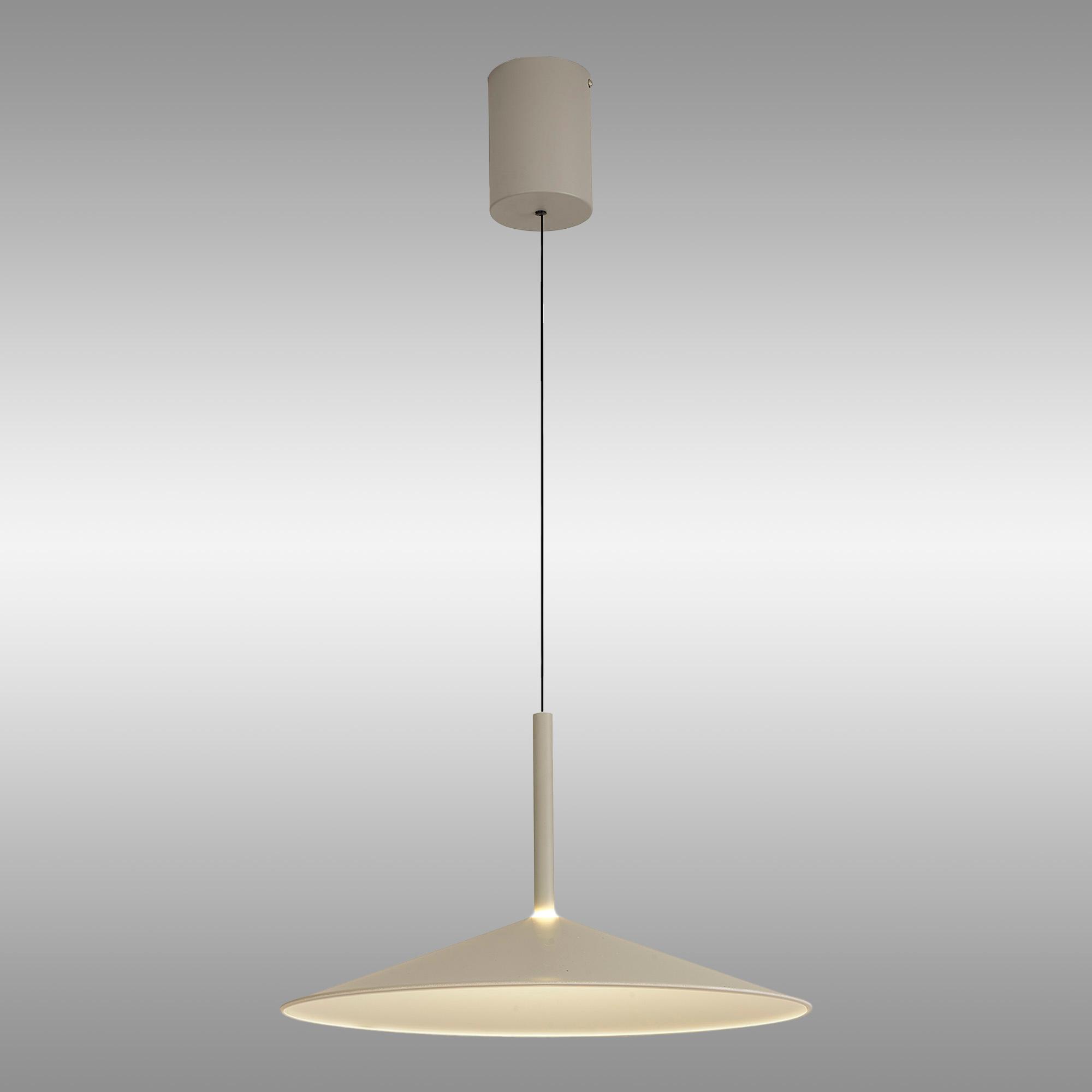 Calice 48cm Rise And Fall Pendant Dimmable, 16W LED, 3000K, 1200lm, Grey/White, 3yrs Warranty