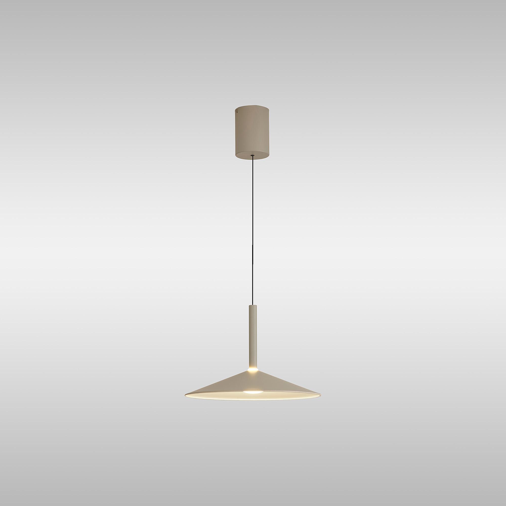 Calice 32cm Rise And Fall Pendant, 9W LED, 3000K, 800lm, Grey/White, 3yrs Warranty