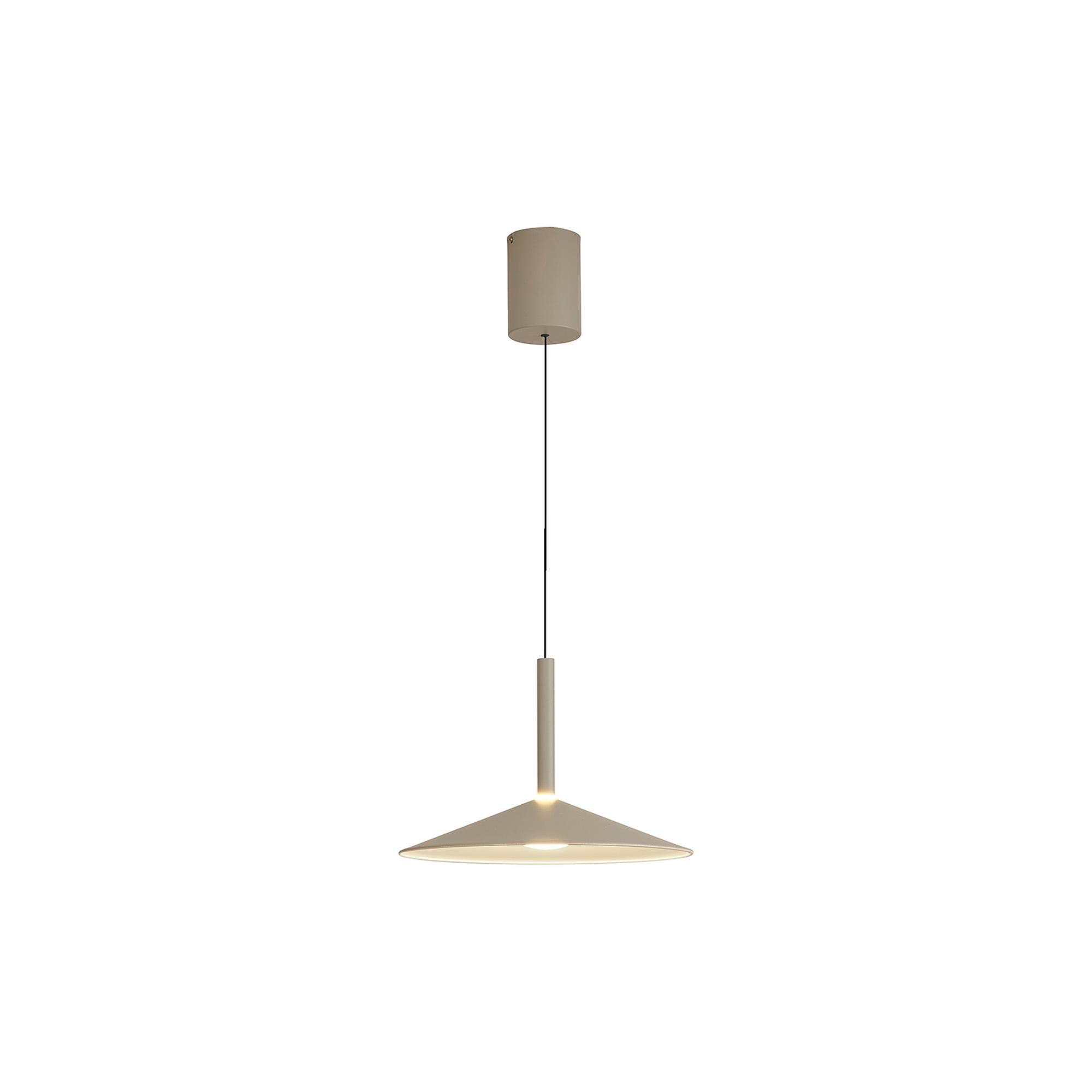 Calice 32cm Rise And Fall Pendant, 9W LED, 3000K, 800lm, Grey/White, 3yrs Warranty