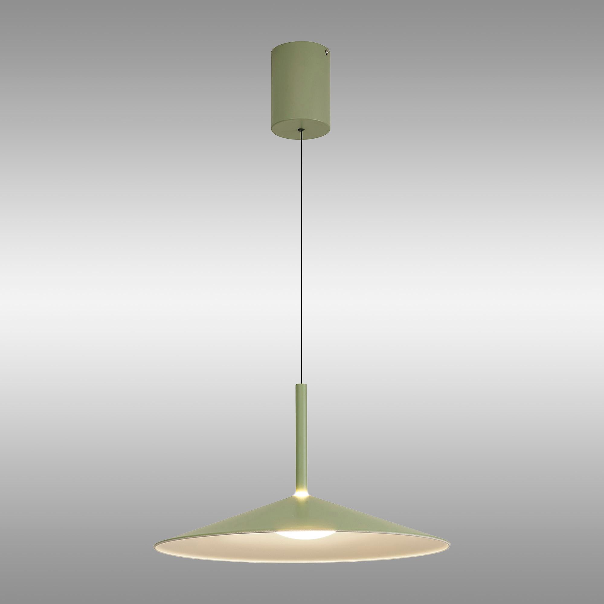 Calice 48cm Rise And Fall Pendant Dimmable, 16W LED, 3000K, 1200lm, Green/White, 3yrs Warranty