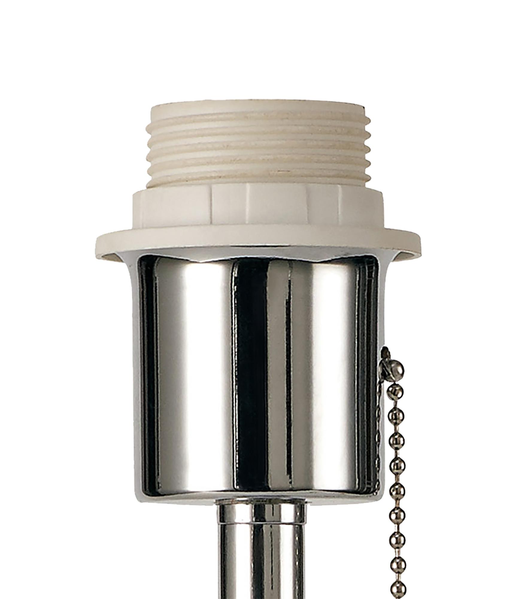 Carlton Round Flat Base Large Table Lamp Without Shade, Switched Lampholder