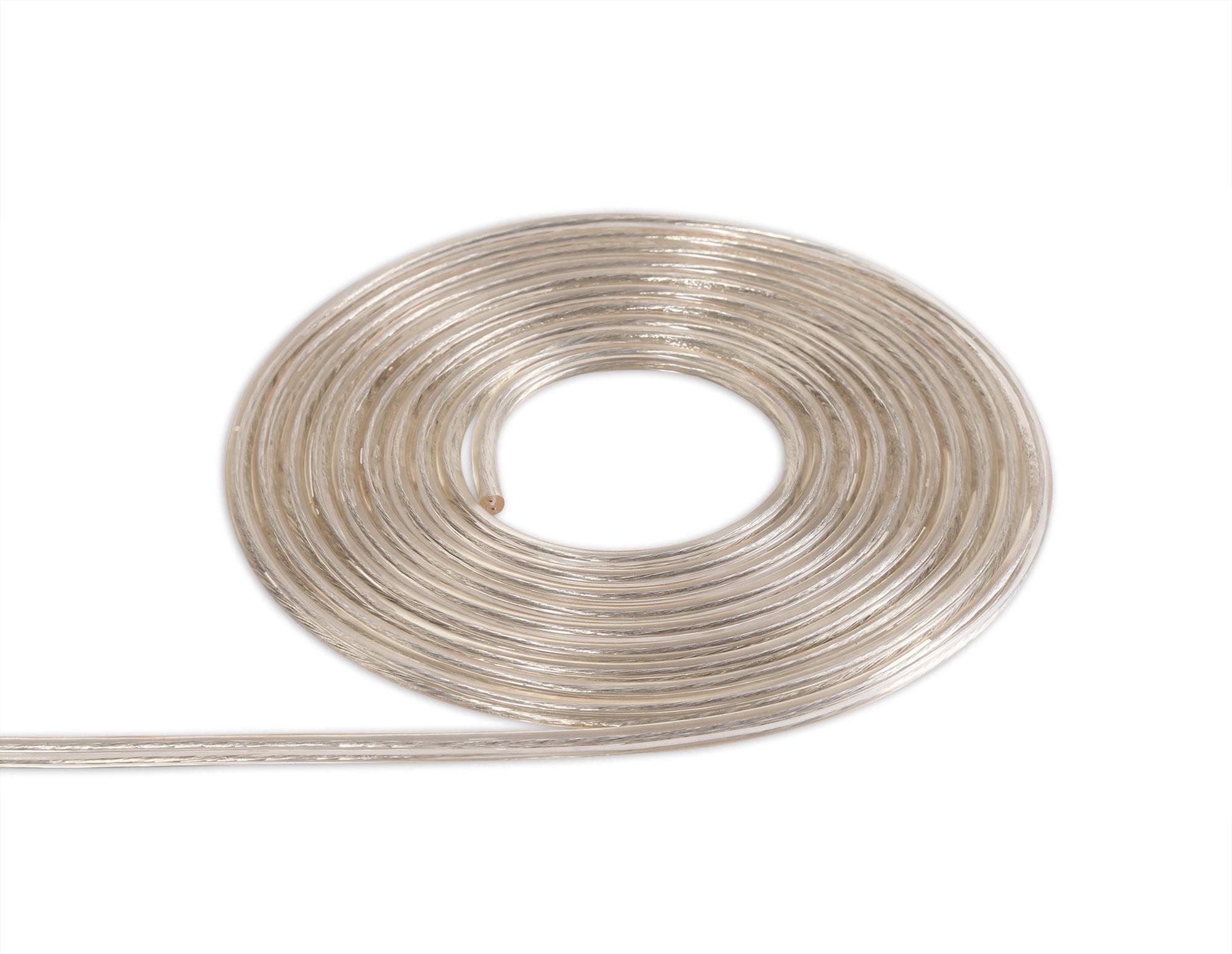 Cavo 1m Clear 2 Core 0.75mm Cable VDE Approved (qty ordered will be supplied as one continuous length)