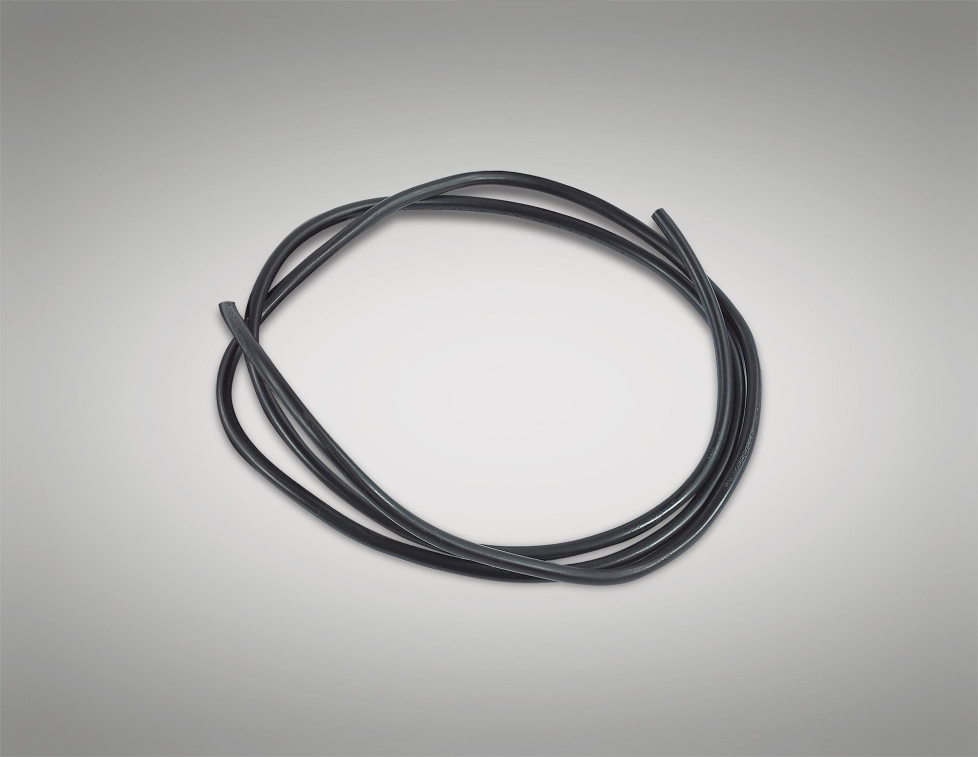 Cavo 1m Black PVC 2 Core 0.75mm Cable VDE Approved (qty ordered will be supplied as one continuous length)