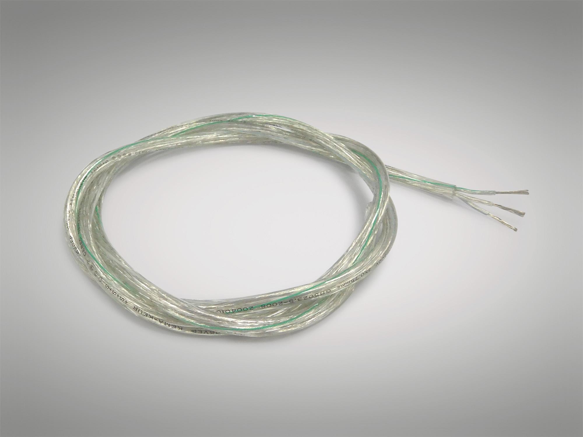Cavo 1m Clear 3 Core 0.75mm Cable VDE Approved (qty ordered will be supplied as one continuous length)