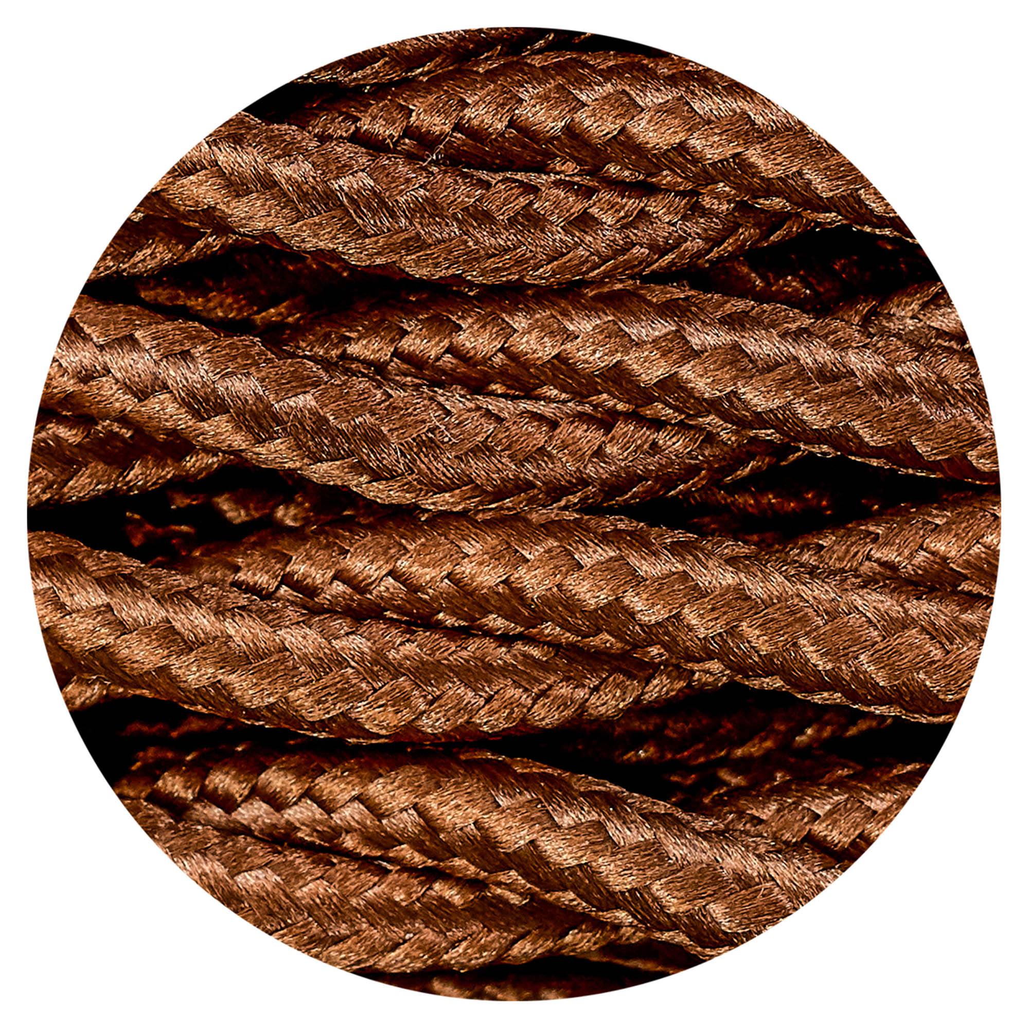 Cavo 1m Red Brown Braided Twisted 2 Core 0.75mm Cable VDE Approved (qty ordered will be supplied as one continuous length)