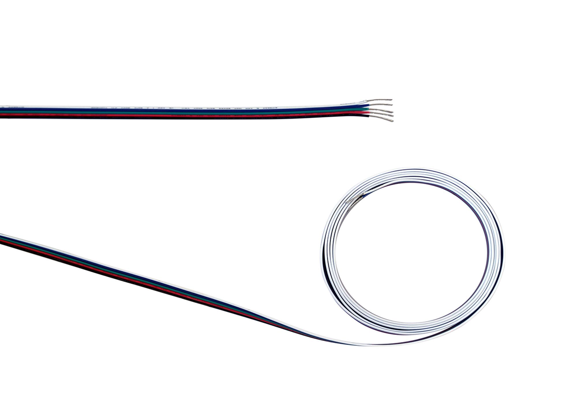 Cavo 1m 5 Core 0.5mm (20 AWG) Cable Suitable For RGBW LED Strip  (qty ordered will be supplied as one continuous length)