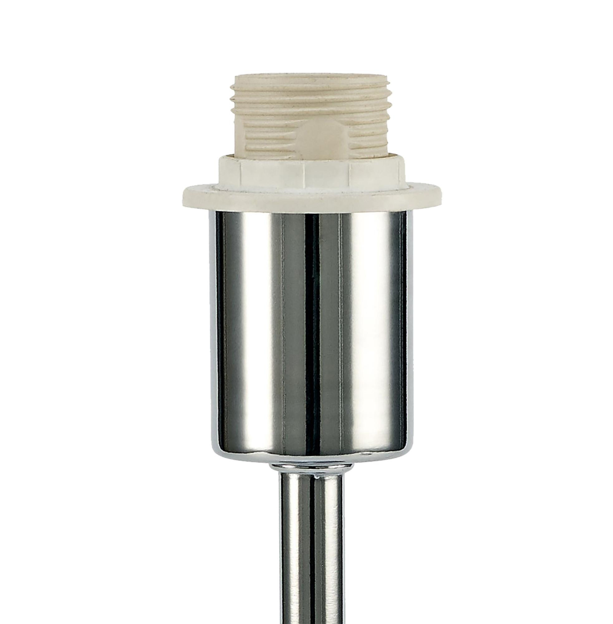 Cedar Round Base Small Table Lamp Without Shade, Inline Switch