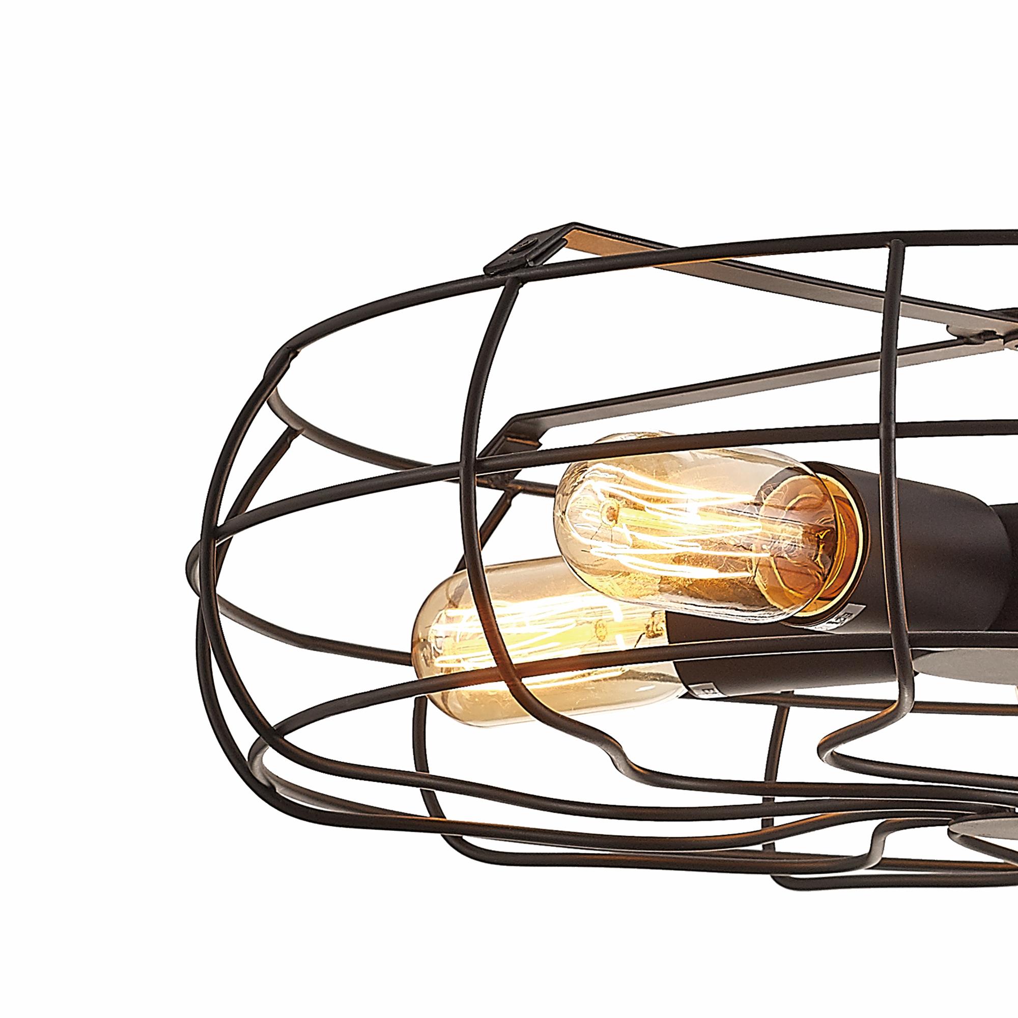 Claudia 47cm Pendant 5 Light E27 Black