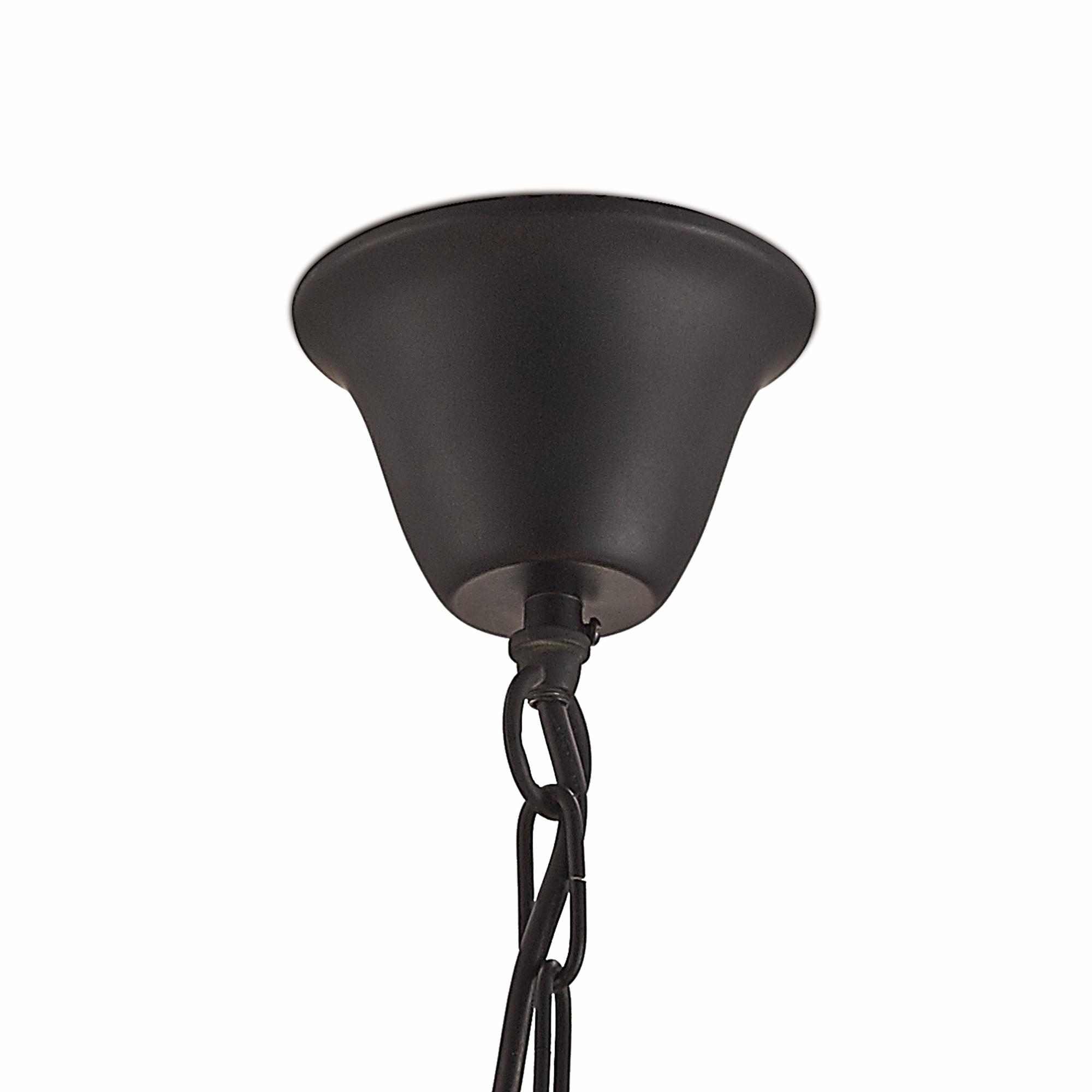 Claudia 47cm Pendant 5 Light E27 Black