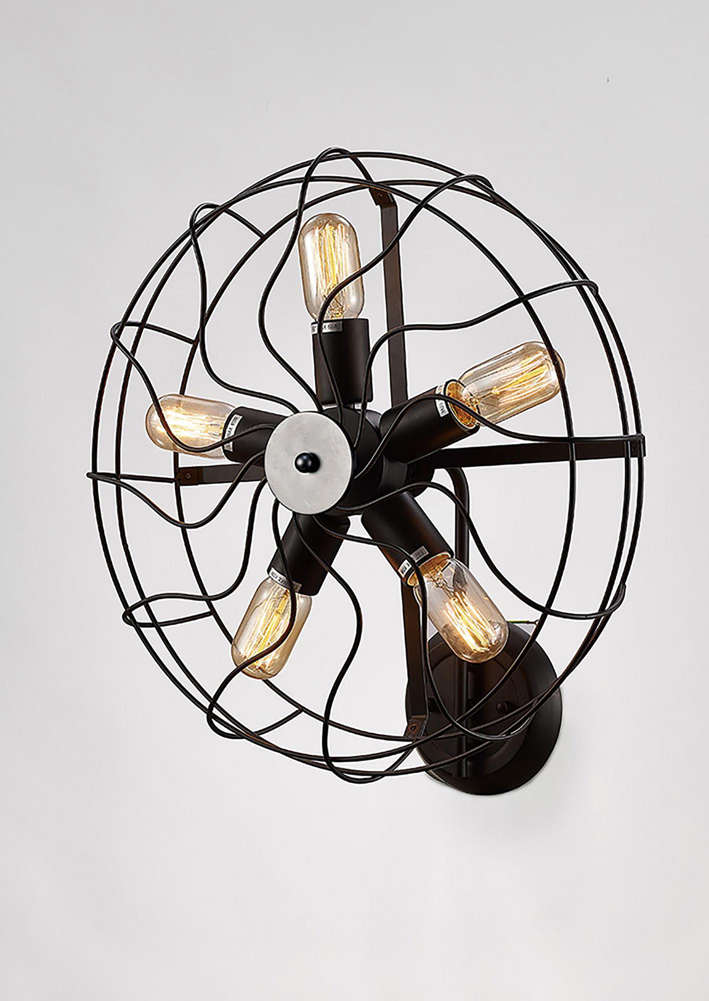 Claudia Wall Lamp 5 Light E27 Black