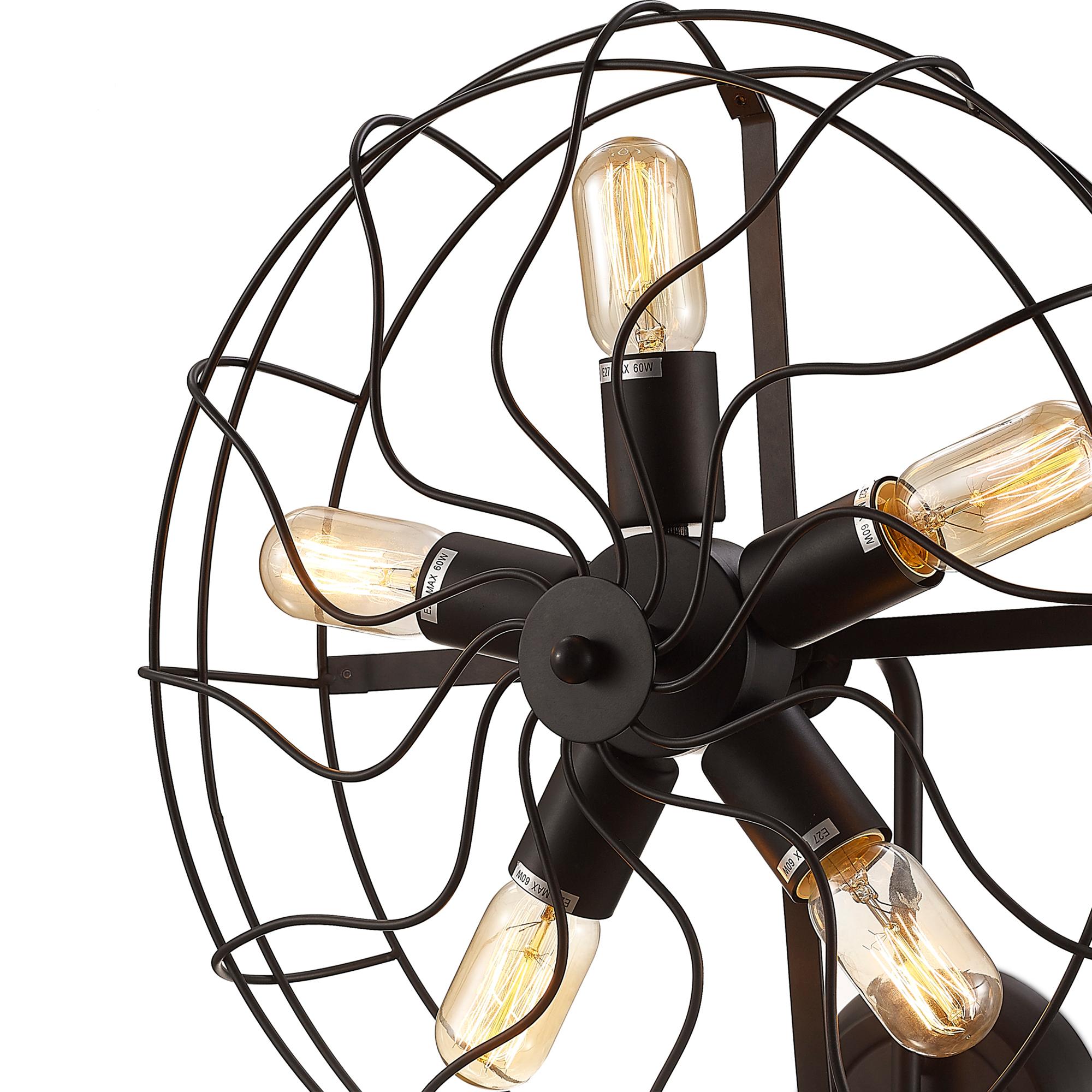 Claudia Wall Lamp 5 Light E27 Black