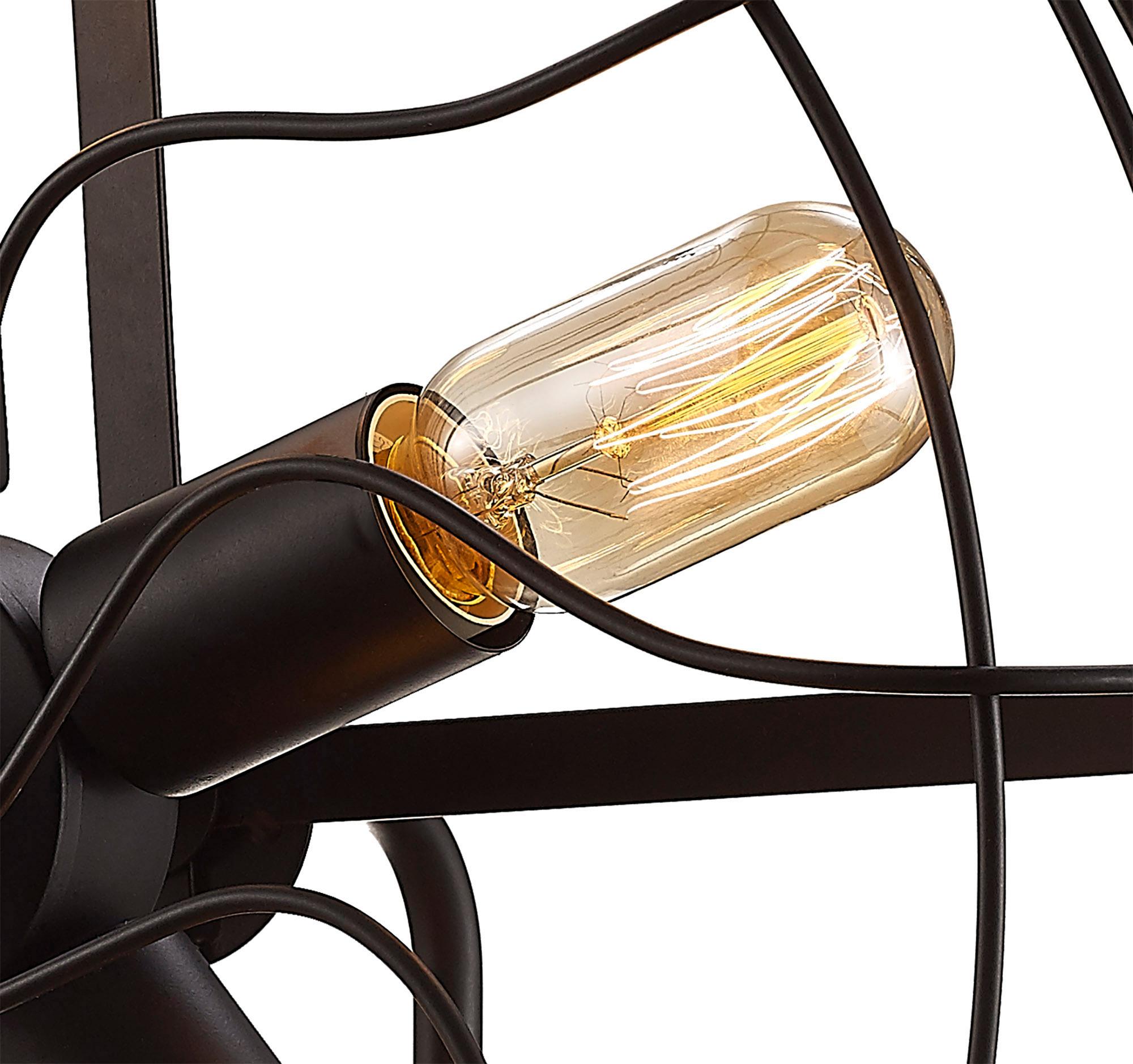 Claudia Wall Lamp 5 Light E27 Black