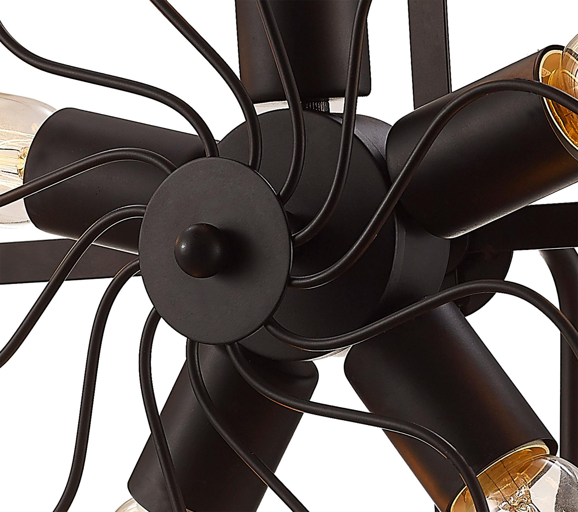 Claudia Wall Lamp 5 Light E27 Black