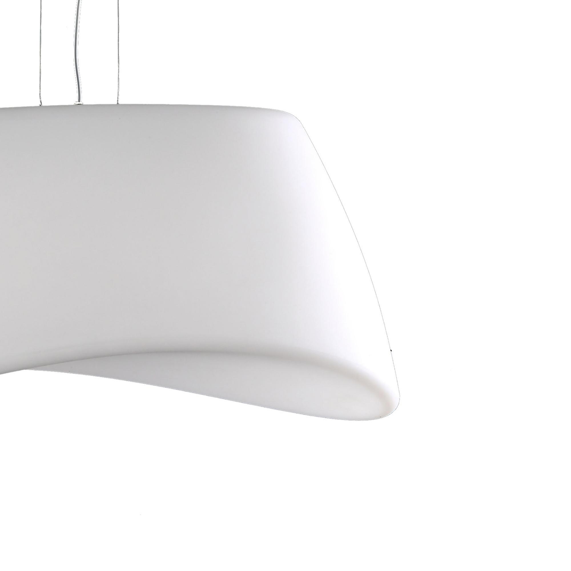 Cool Pendant 2 Light E27 Oval Outdoor IP44, Matt White/Opal White