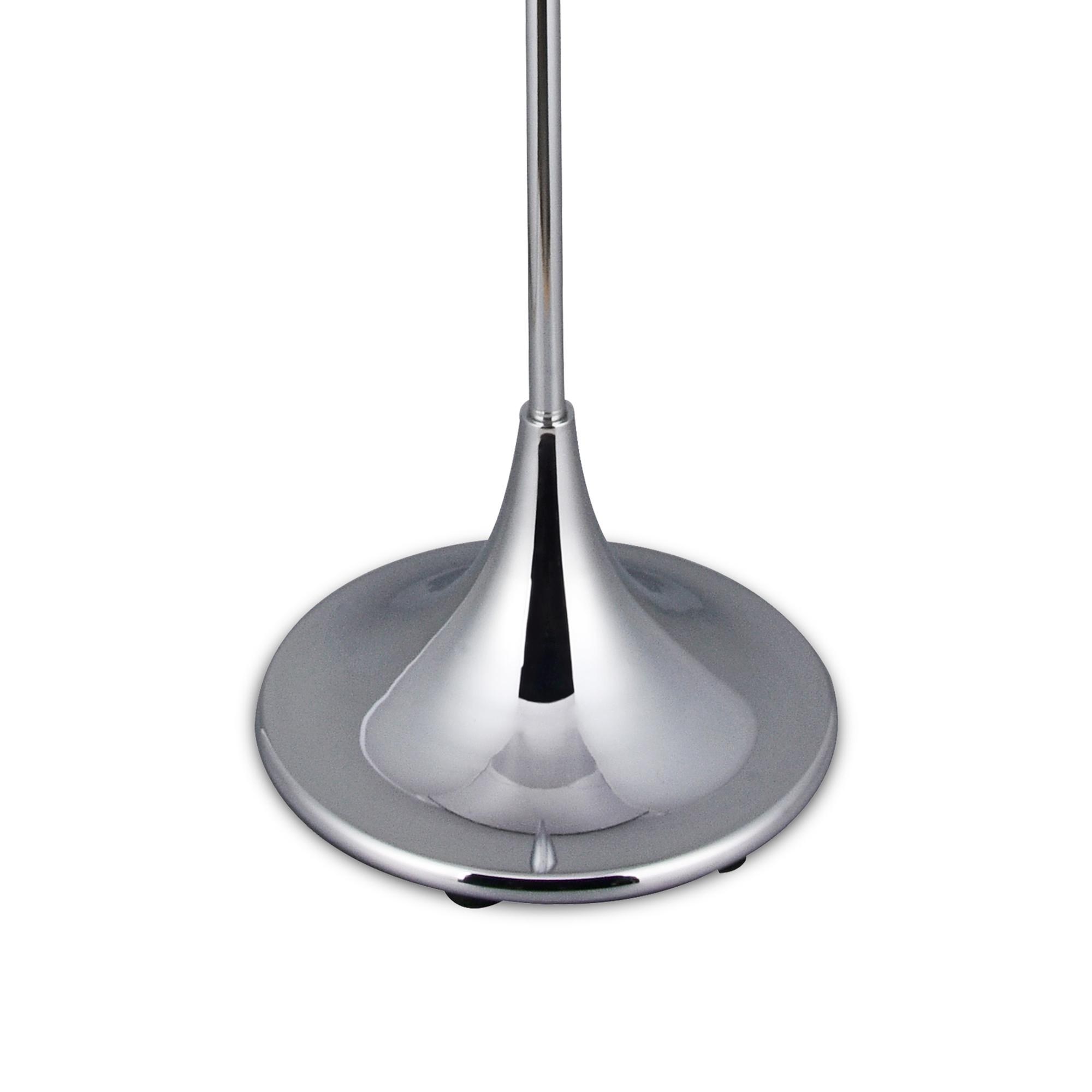 Crowne Round Curved Base Floor Lamp Without Shade, Inline Switch