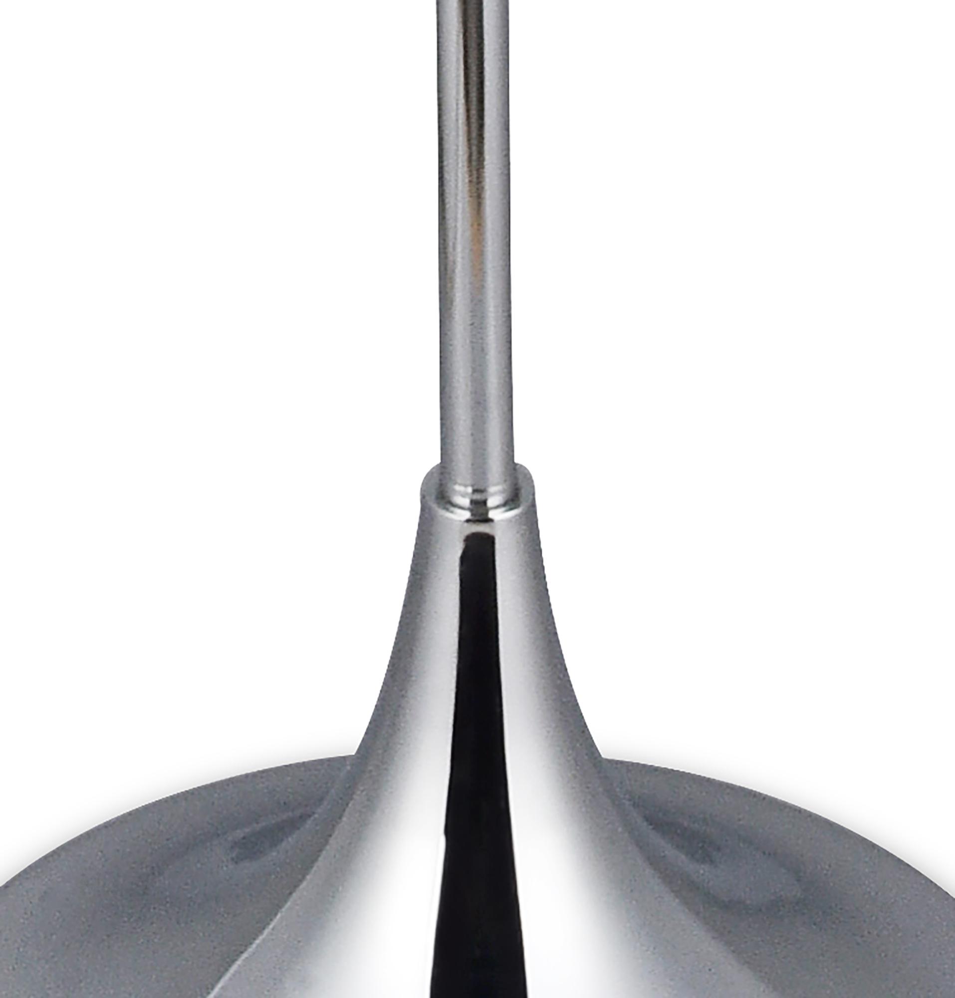 Crowne Round Curved Base Floor Lamp Without Shade, Inline Switch