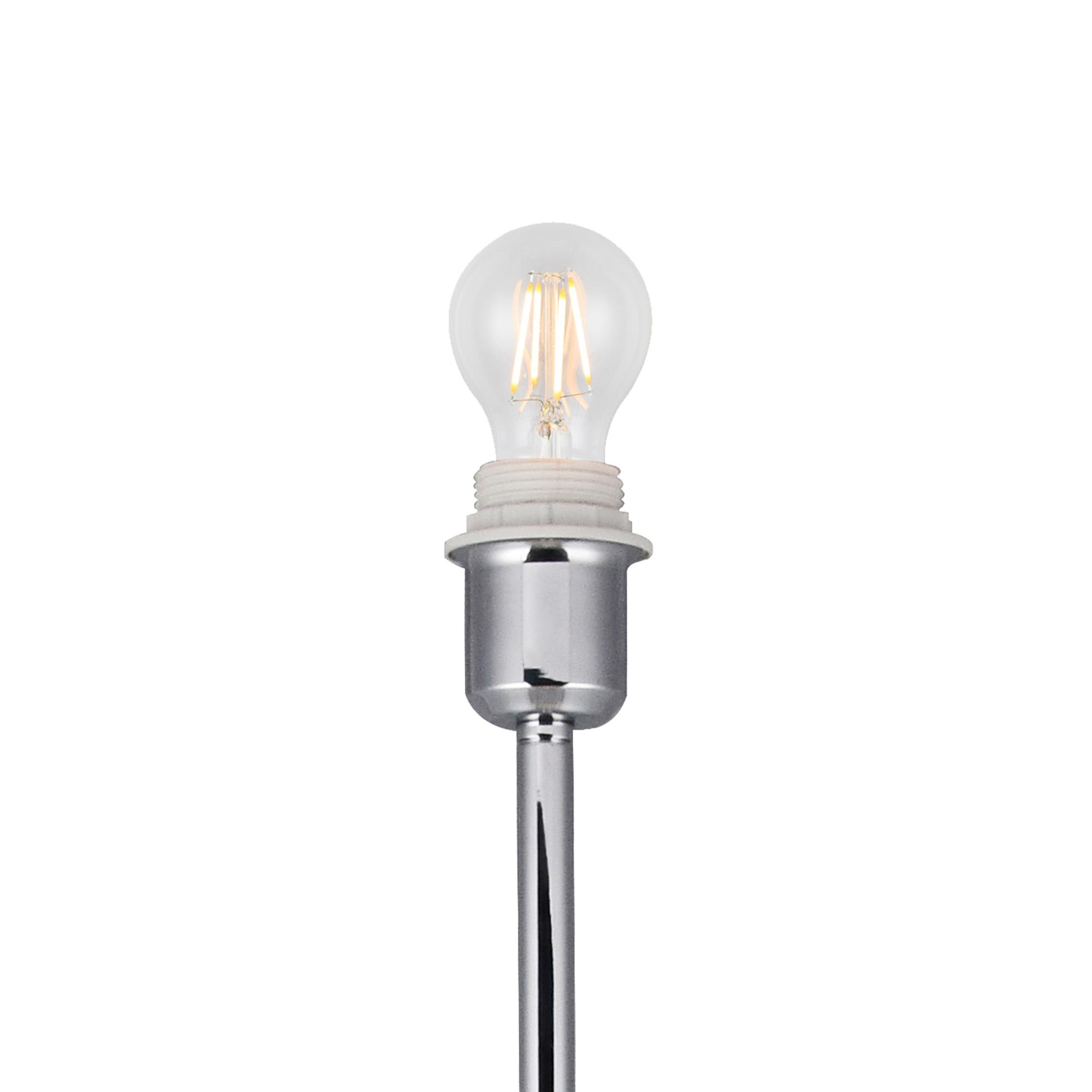 Crowne Round Curved Base Floor Lamp Without Shade, Inline Switch