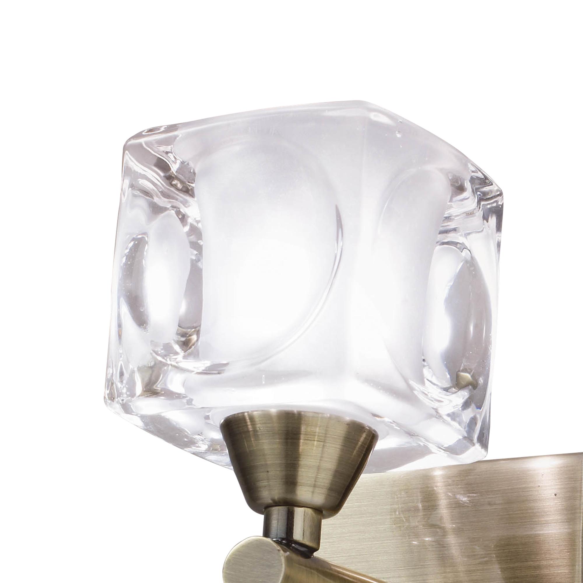 Cuadrax Wall 1 Light G9, Antique Brass/Frosted Glass (0992)