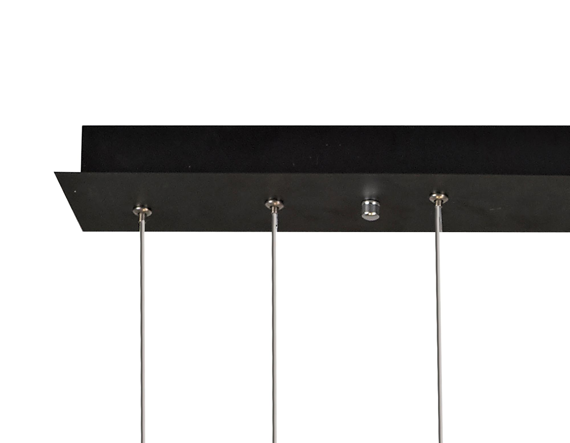 Cuba Criss Cross Linear Pendant 4 Light, 32W LED, 3000K, 2400lm, Gold, Black, 3yrs Warranty