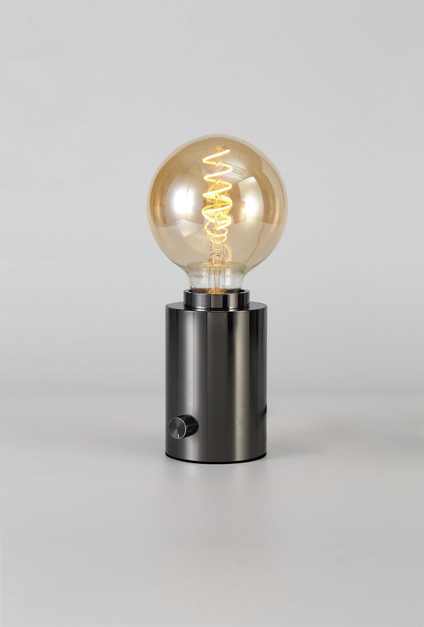 Delp Table Lamp, 1 Light E27, Dimmable, Pearl Black, (Lamps Not Included)