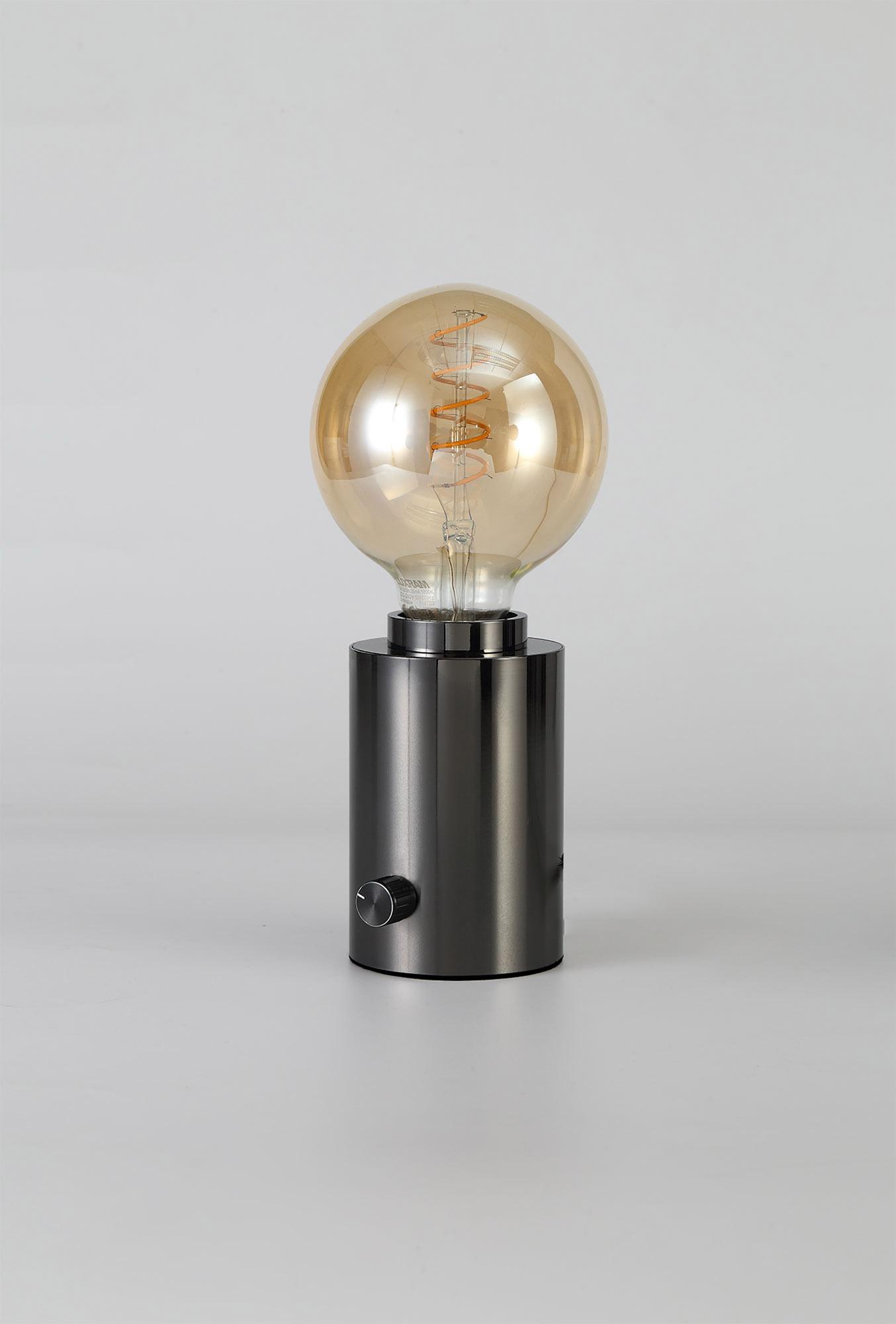 Delp Table Lamp, 1 Light E27, Dimmable, Pearl Black, (Lamps Not Included)