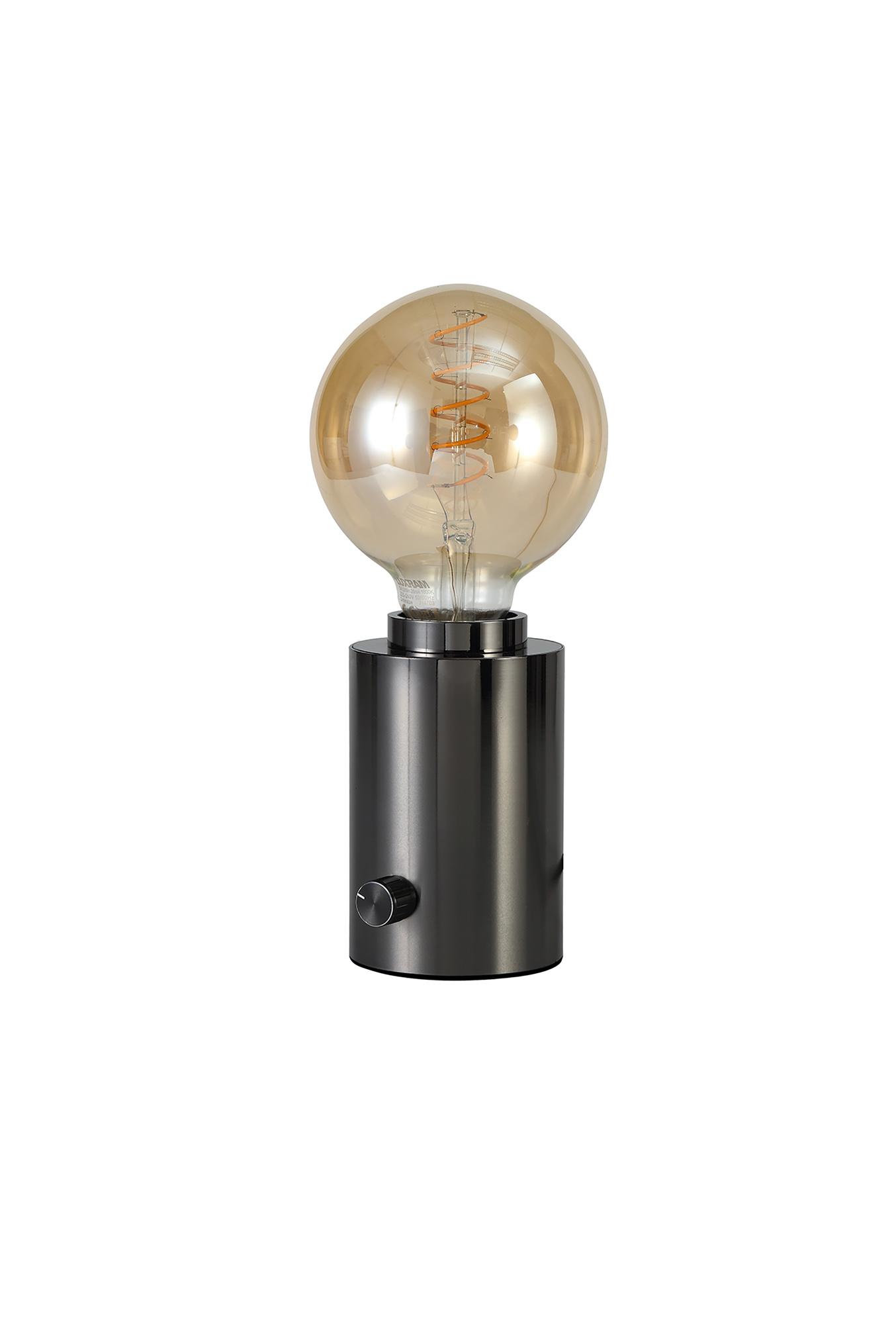 Delp Table Lamp, 1 Light E27, Dimmable, Pearl Black, (Lamps Not Included)
