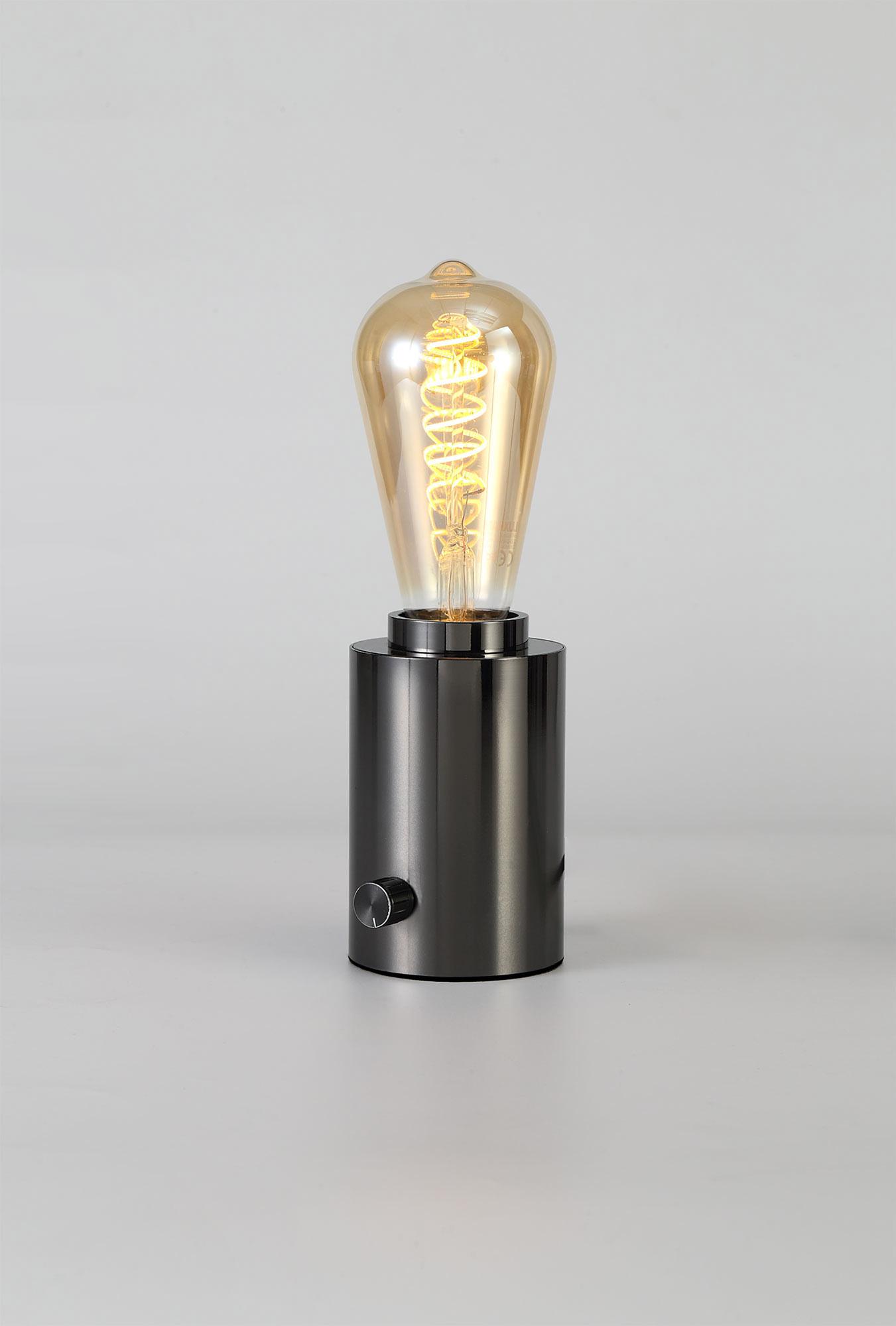 Delp Table Lamp, 1 Light E27, Dimmable, Pearl Black, (Lamps Not Included)