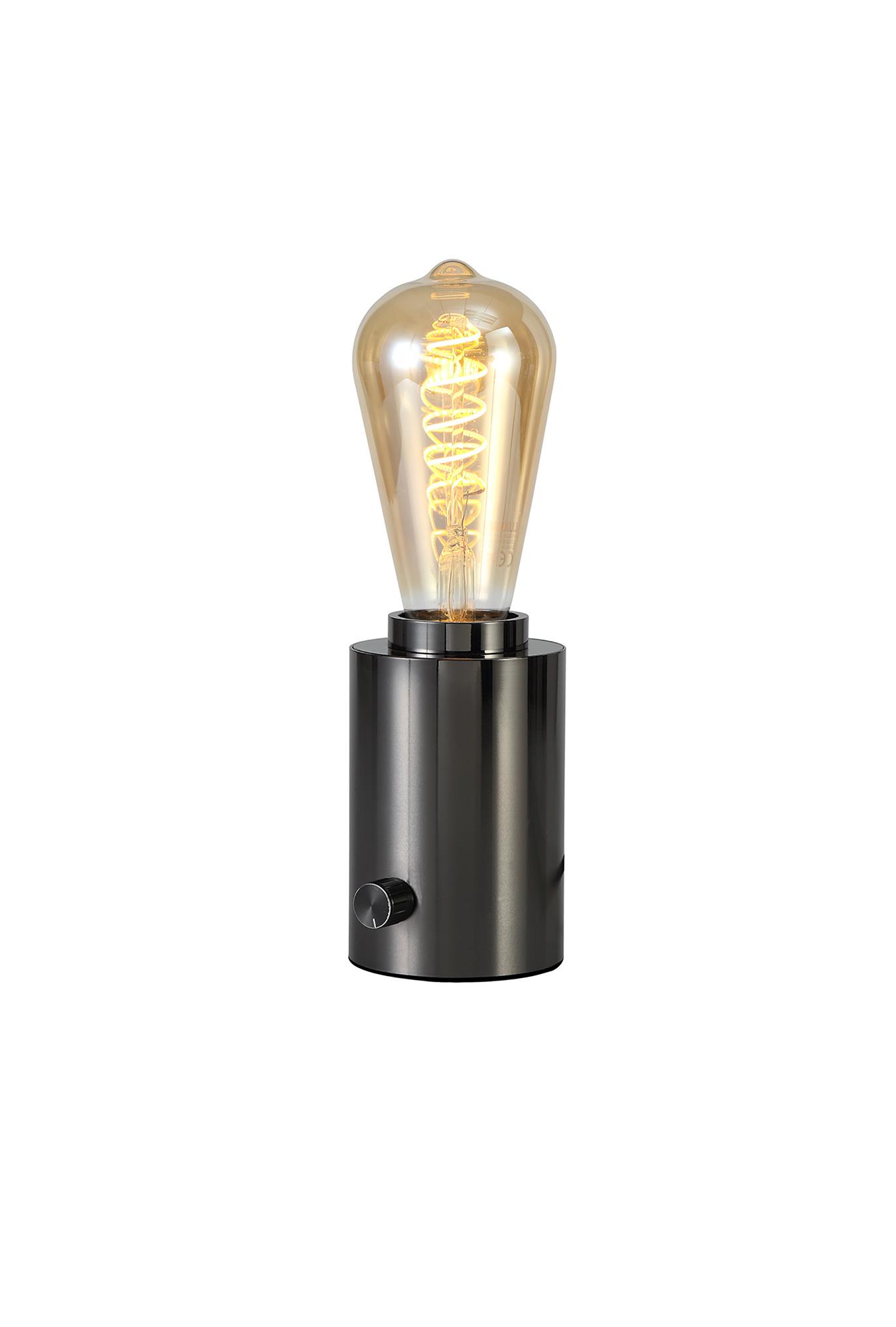 Delp Table Lamp, 1 Light E27, Dimmable, Pearl Black, (Lamps Not Included)