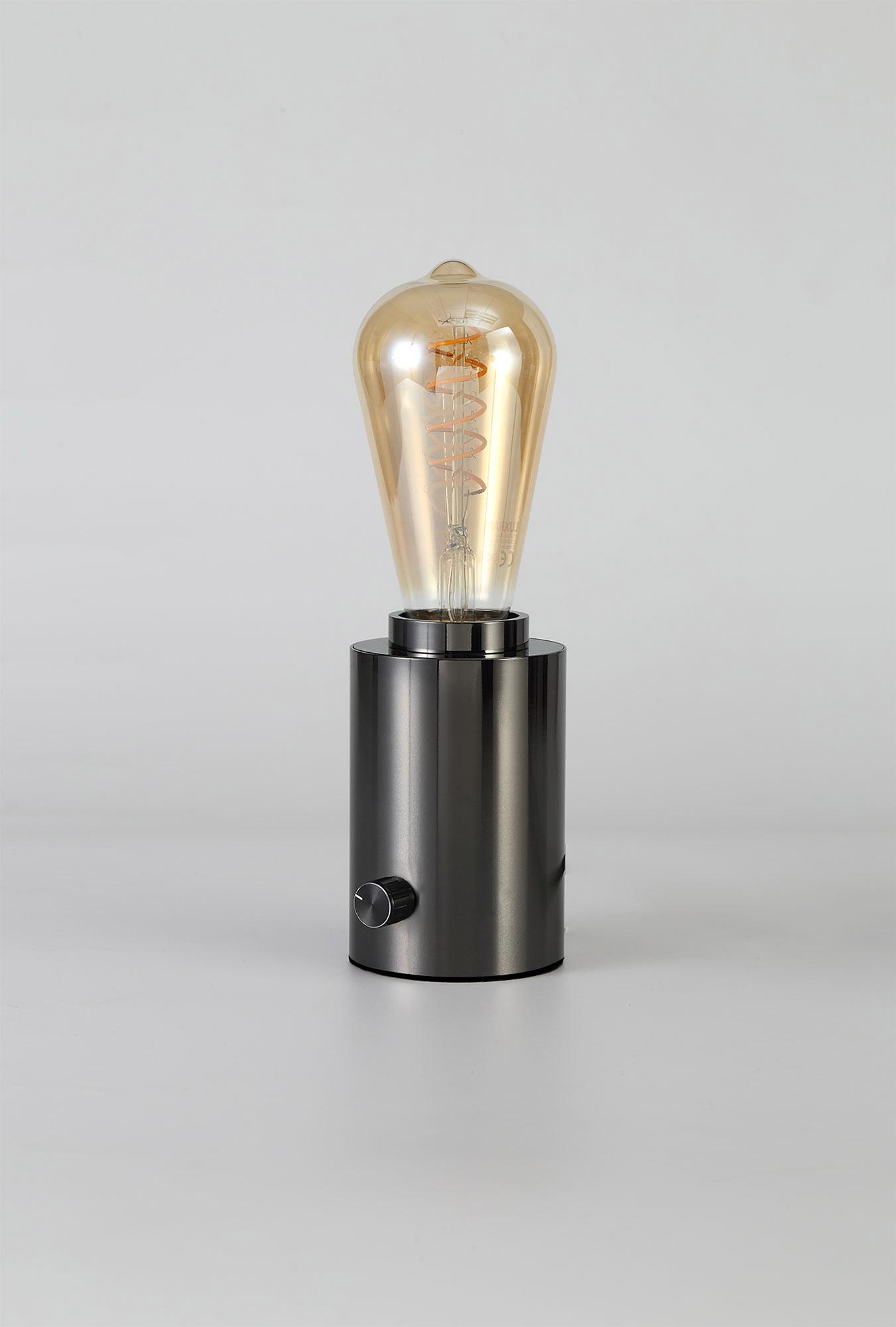 Delp Table Lamp, 1 Light E27, Dimmable, Pearl Black, (Lamps Not Included)