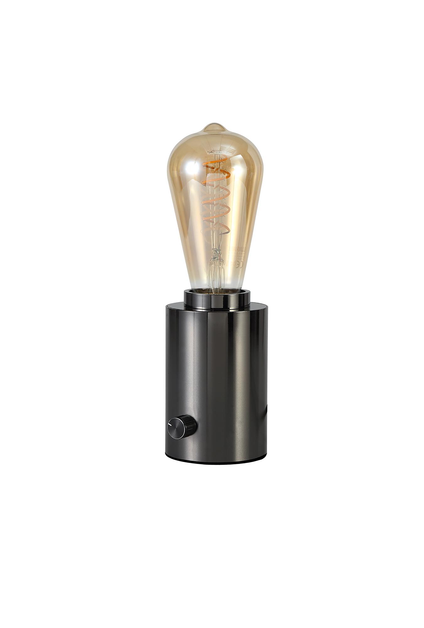 Delp Table Lamp, 1 Light E27, Dimmable, Pearl Black, (Lamps Not Included)