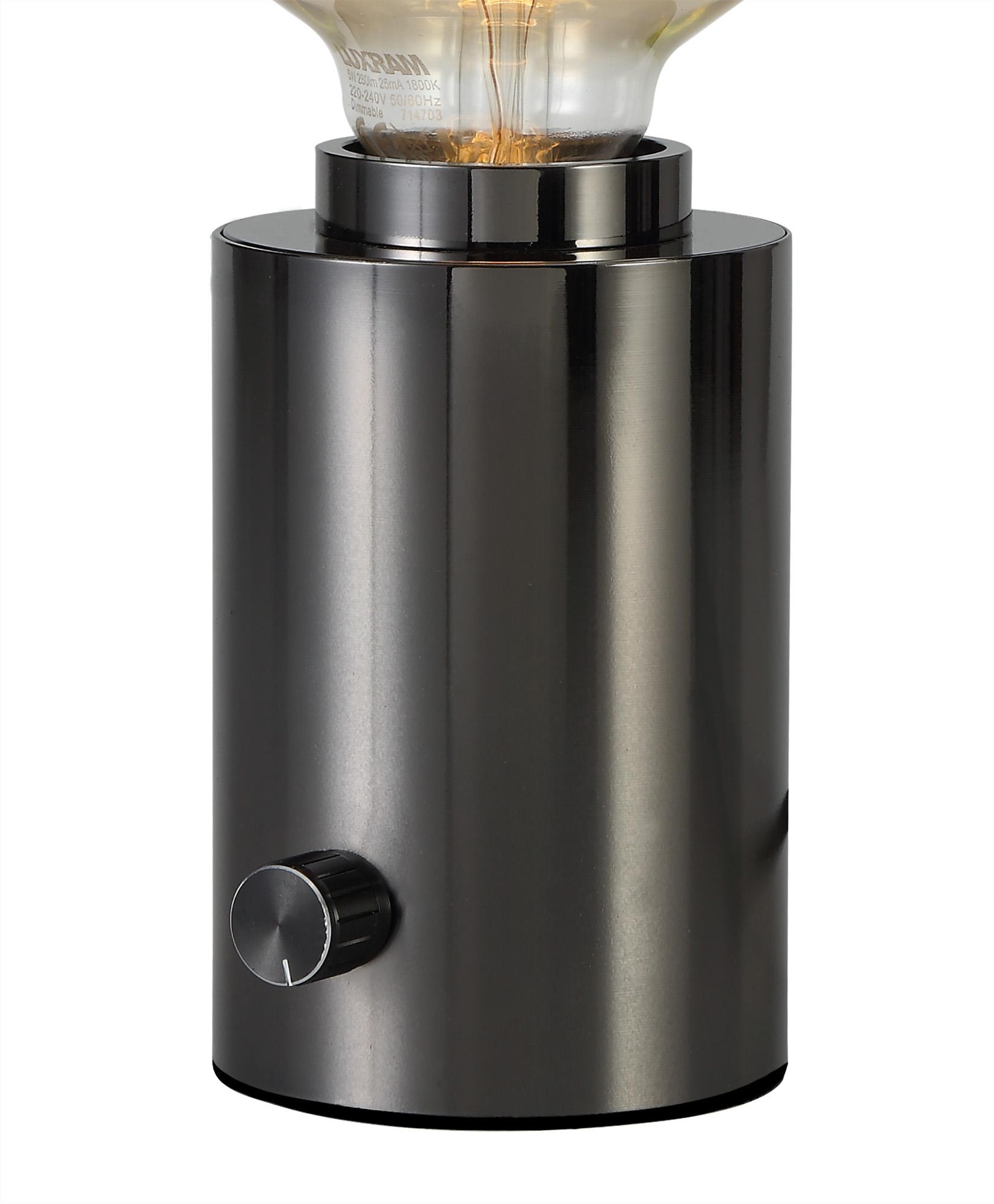 Delp Table Lamp, 1 Light E27, Dimmable, Pearl Black, (Lamps Not Included)