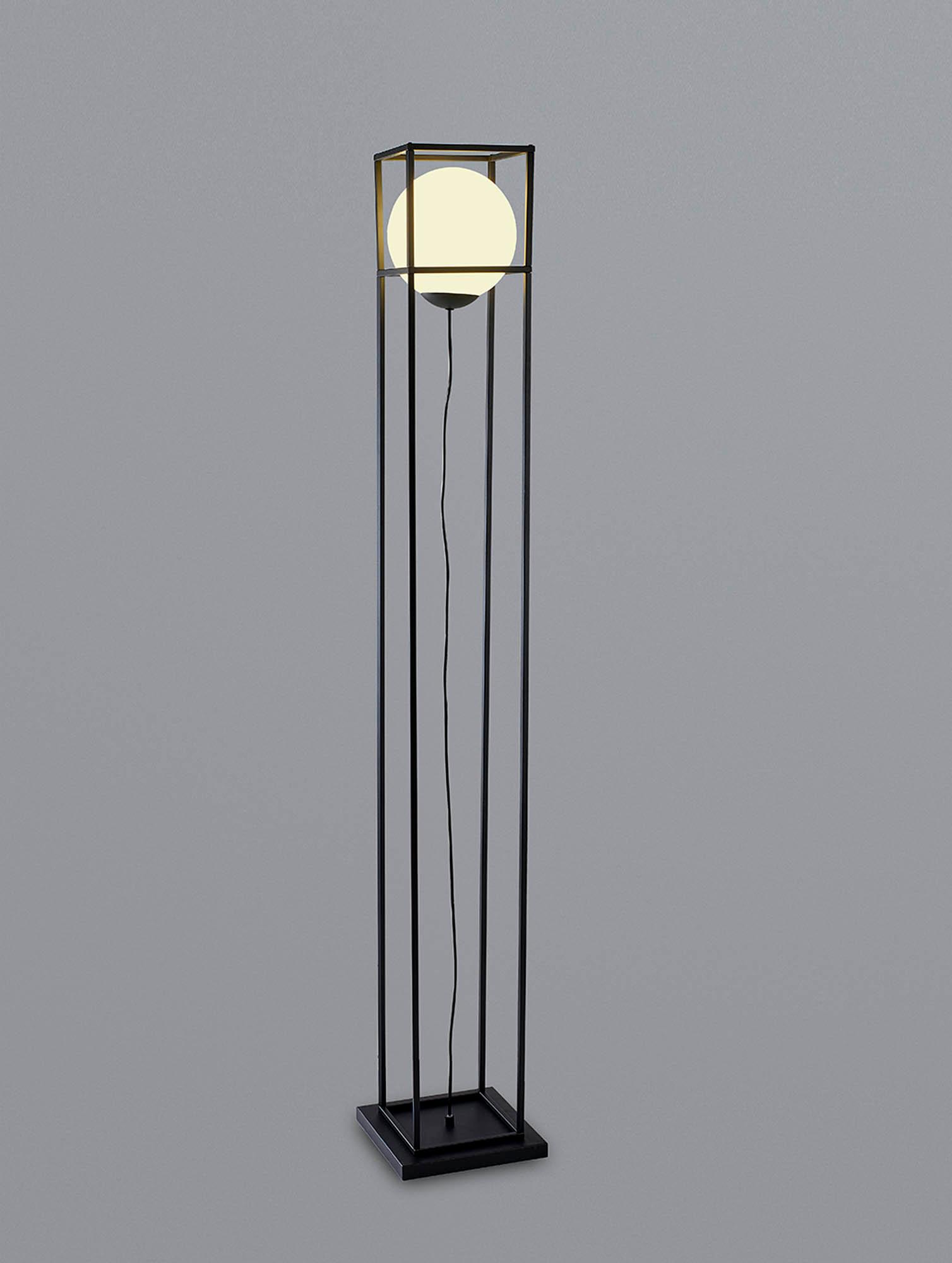 Desigual Small Floor Lamp, 1 Light E27, Matt Black