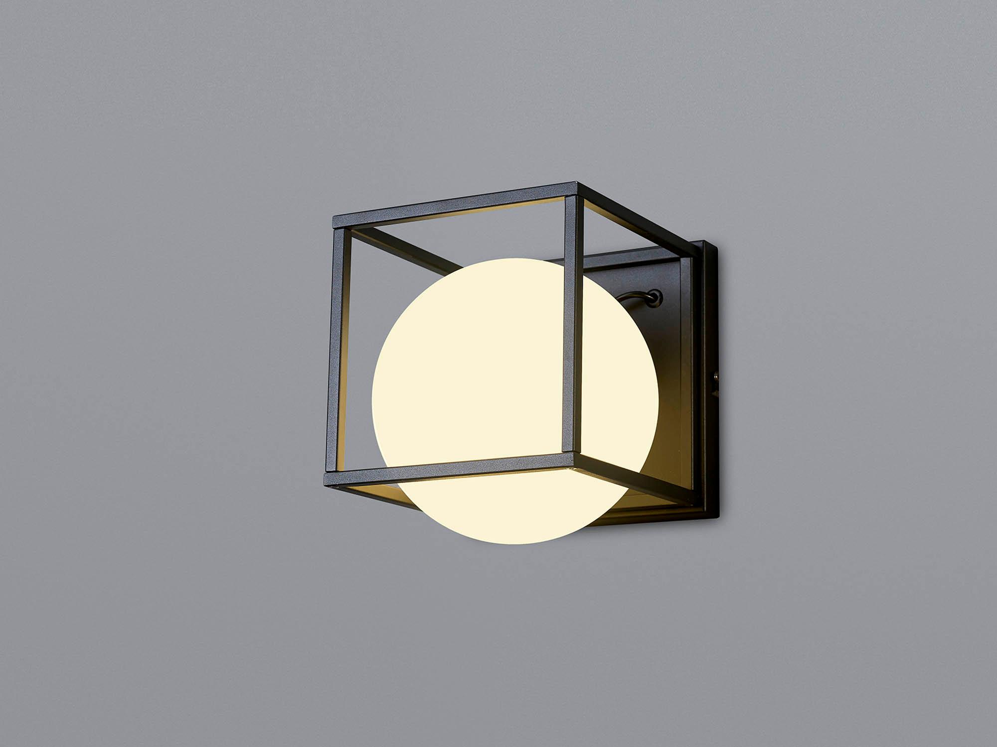 Desigual Large Wall Lamp, 1 Light E27, Matt Black
