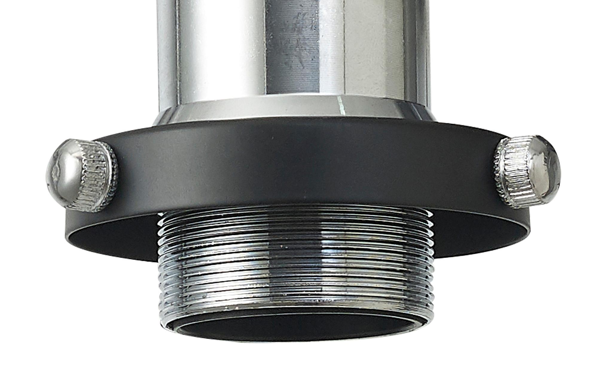 Dreifa Switched Wall Light, 1 x E27, Black/Polished Chrome