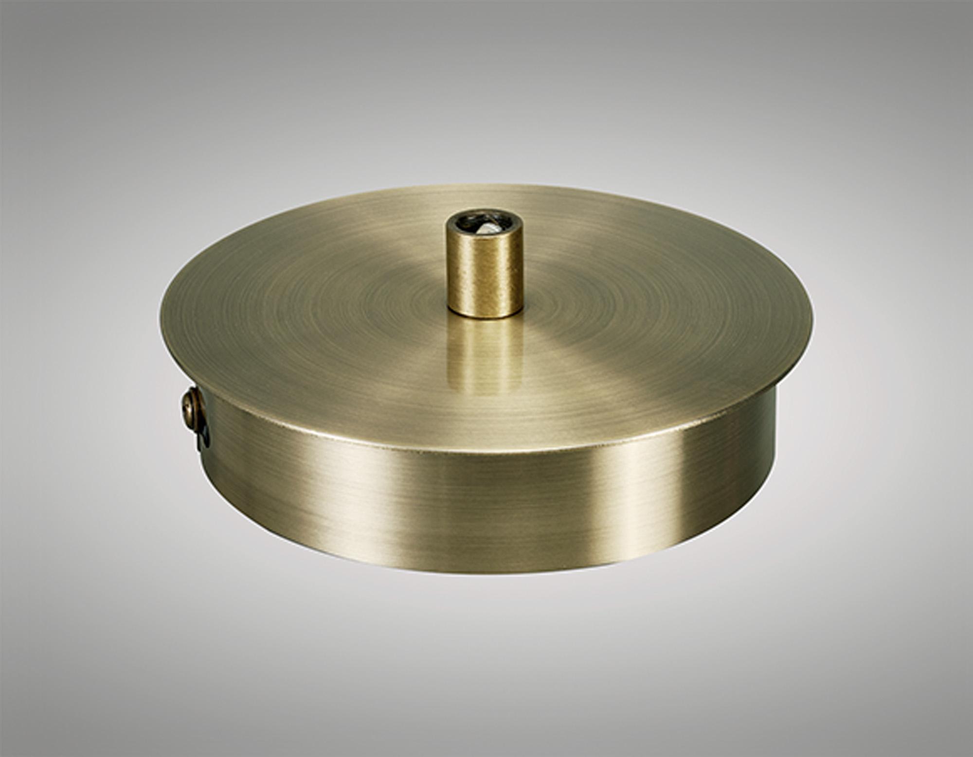 Dreifa Ceiling Box Antique Brass, c/w Cable Grip, Earth Wire & 3 Pole Terminal Block
