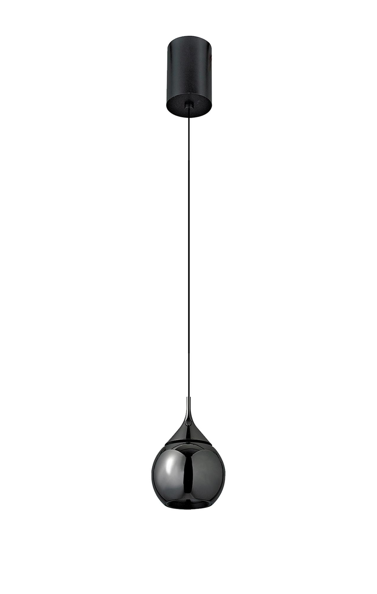 Drop Pendant, 7W LED, 3000K, 580lm, 36º, Pearl Black, 3yrs Warranty