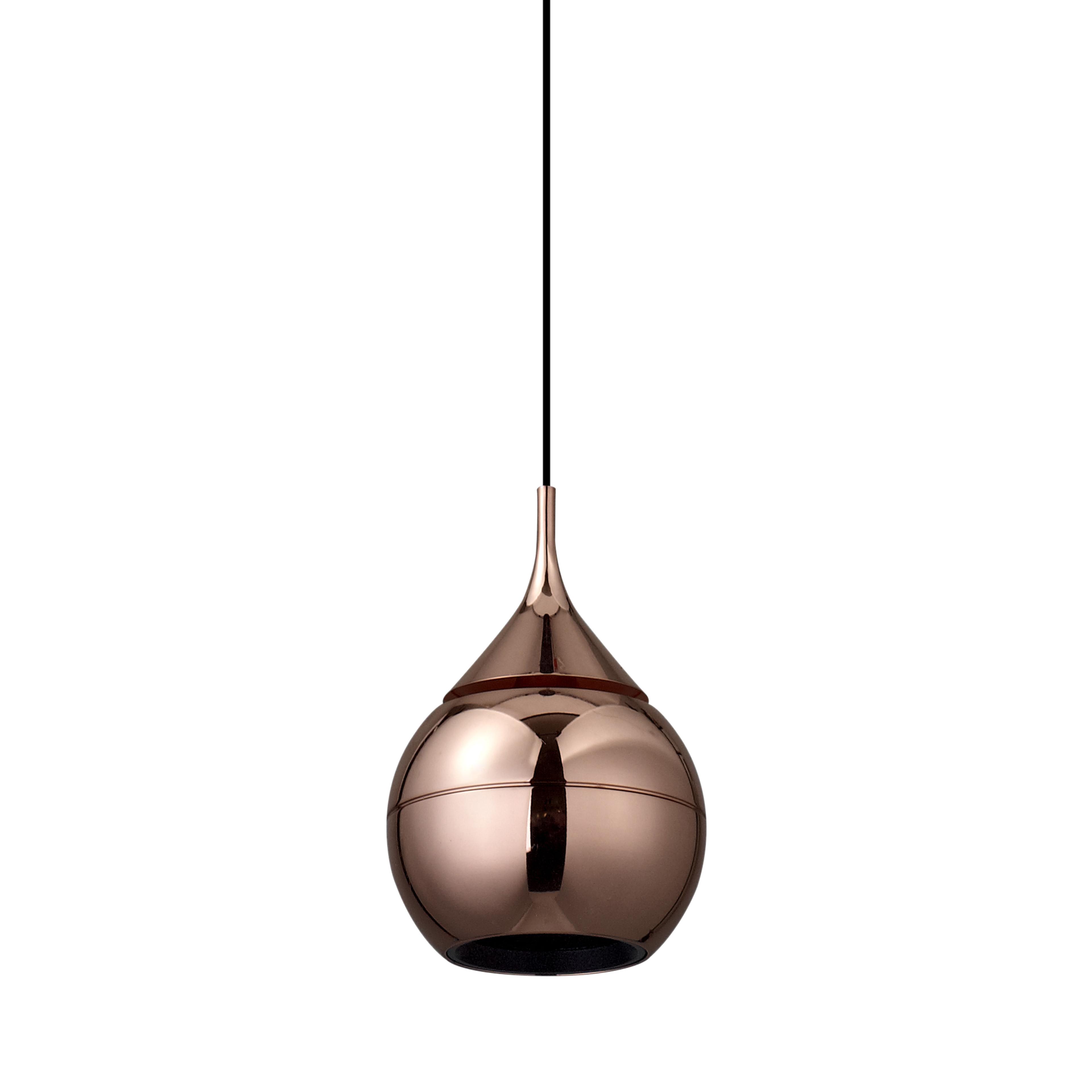 Drop Pendant, 7W LED, 3000K, 580lm, 36º, Pearl Black, 3yrs Warranty