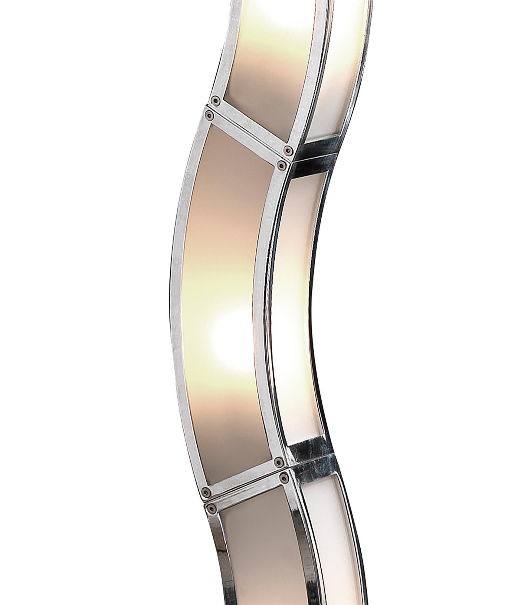 Duna GU10 Floor Lamp 6 Light L1/SGU10, Polished Chrome/White Acrylic, CFL Lamps INCLUDED