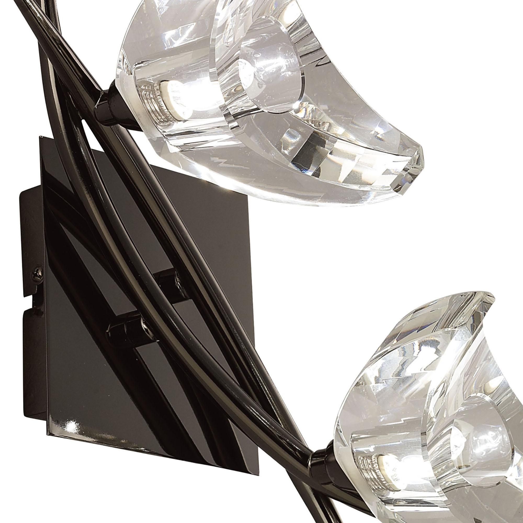 Eclipse Wall Lamp 2 Light G9, Black Chrome