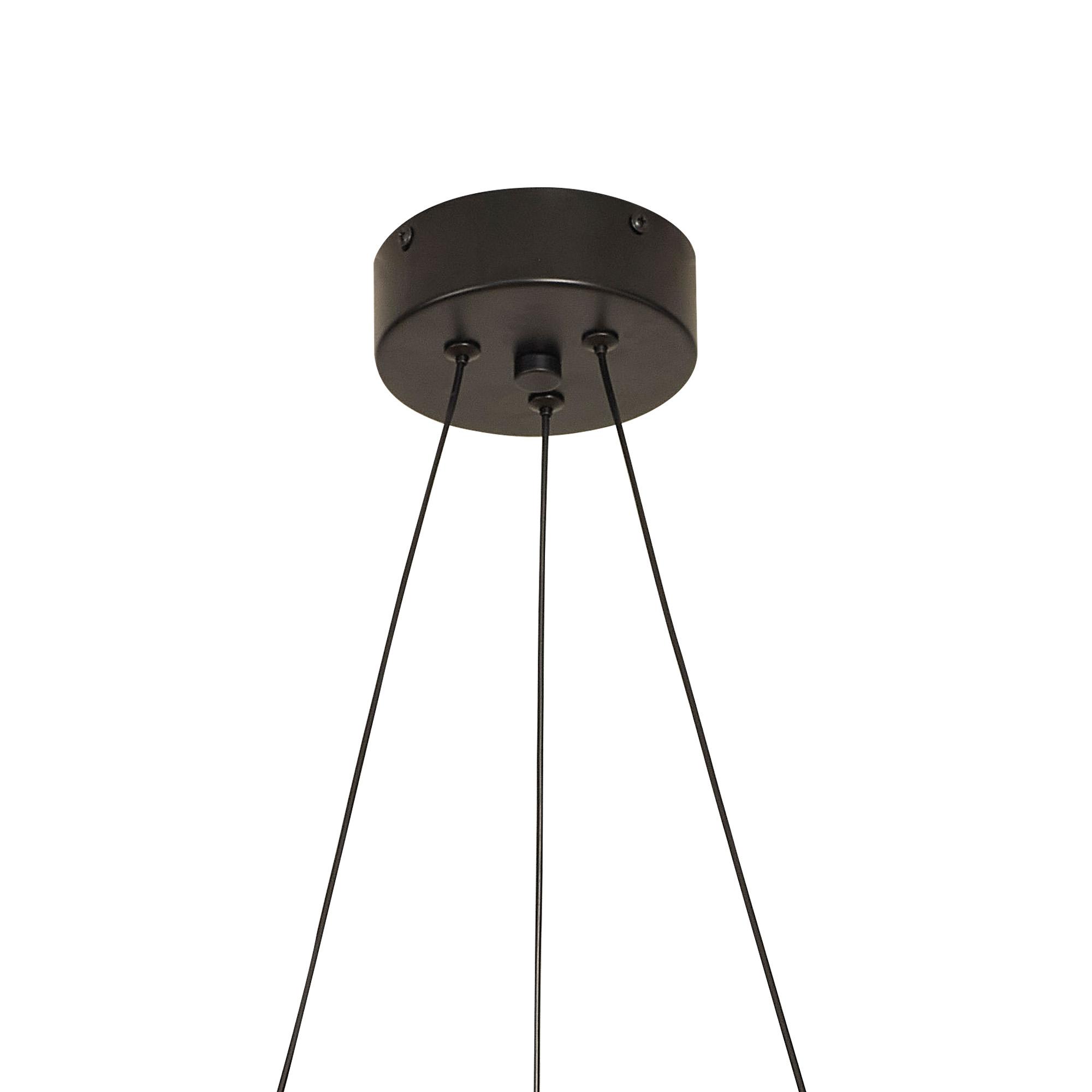 Electra Small Pendant 7W + 14W LED, 3000K, 1600lm, Black/Black Chrome/White Acrylic, 3yrs Warranty
