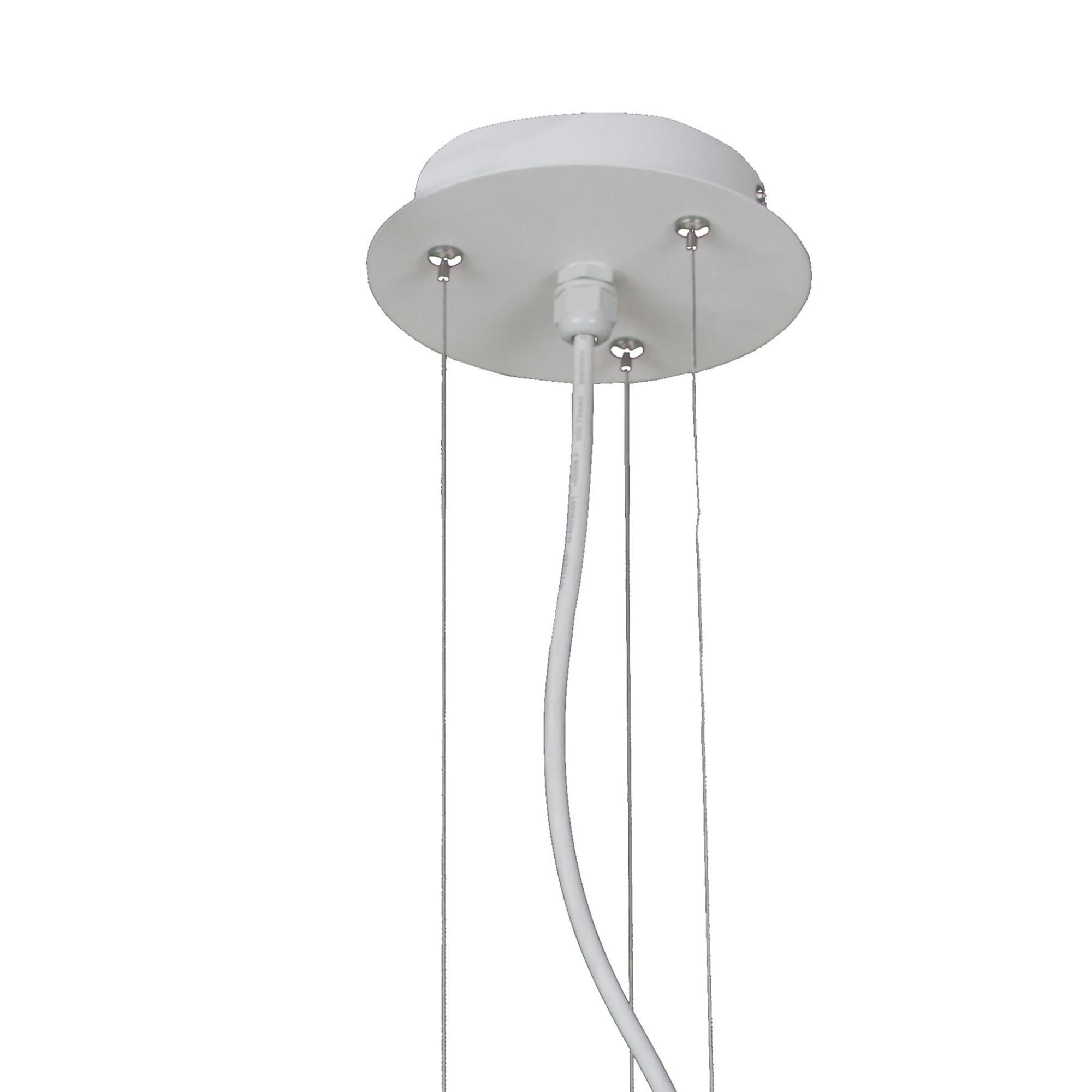 Eos IP44 Pendant 4 Light E27, Matt White/Opal White