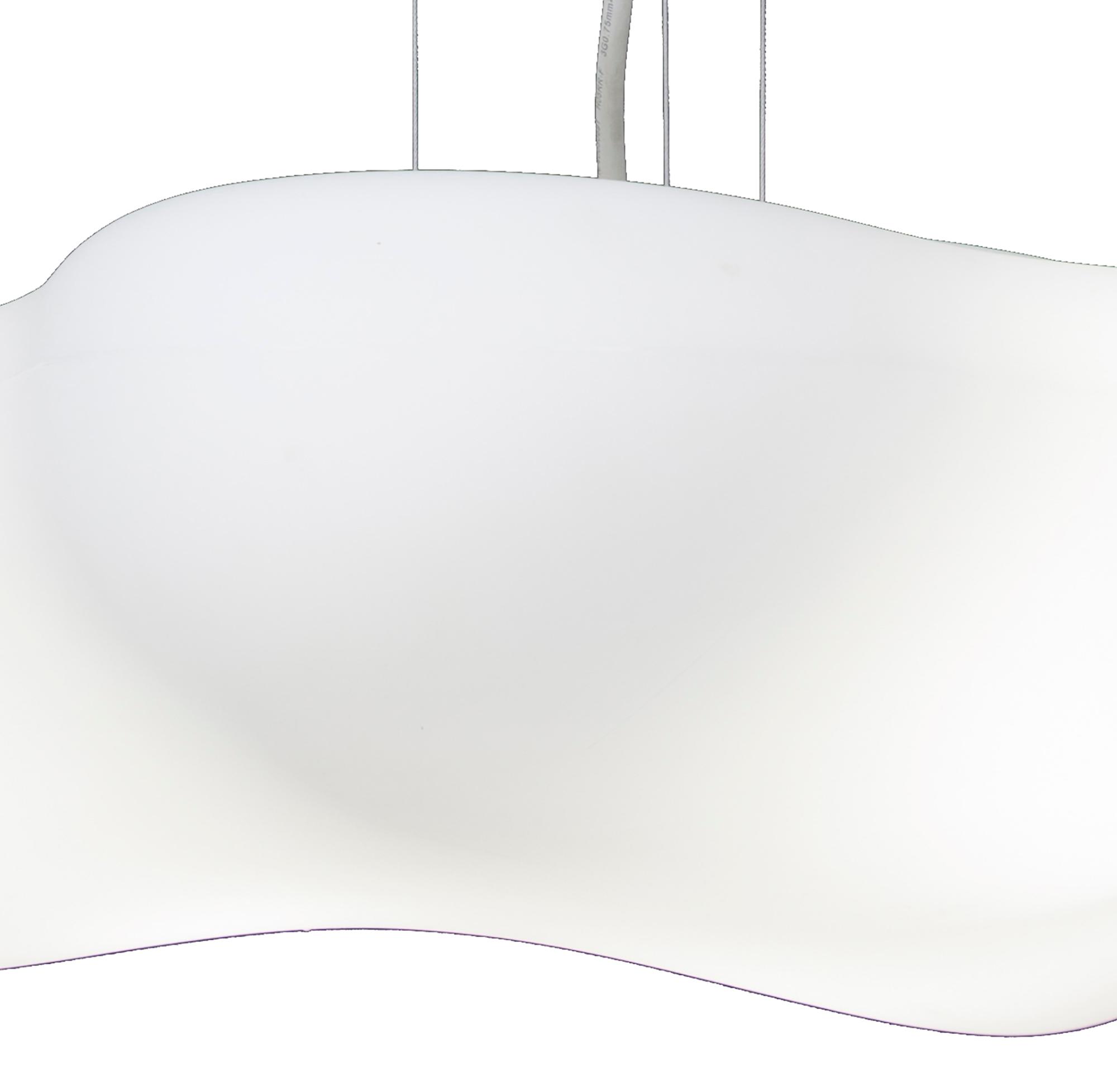 Eos IP44 Pendant 4 Light E27, Matt White/Opal White