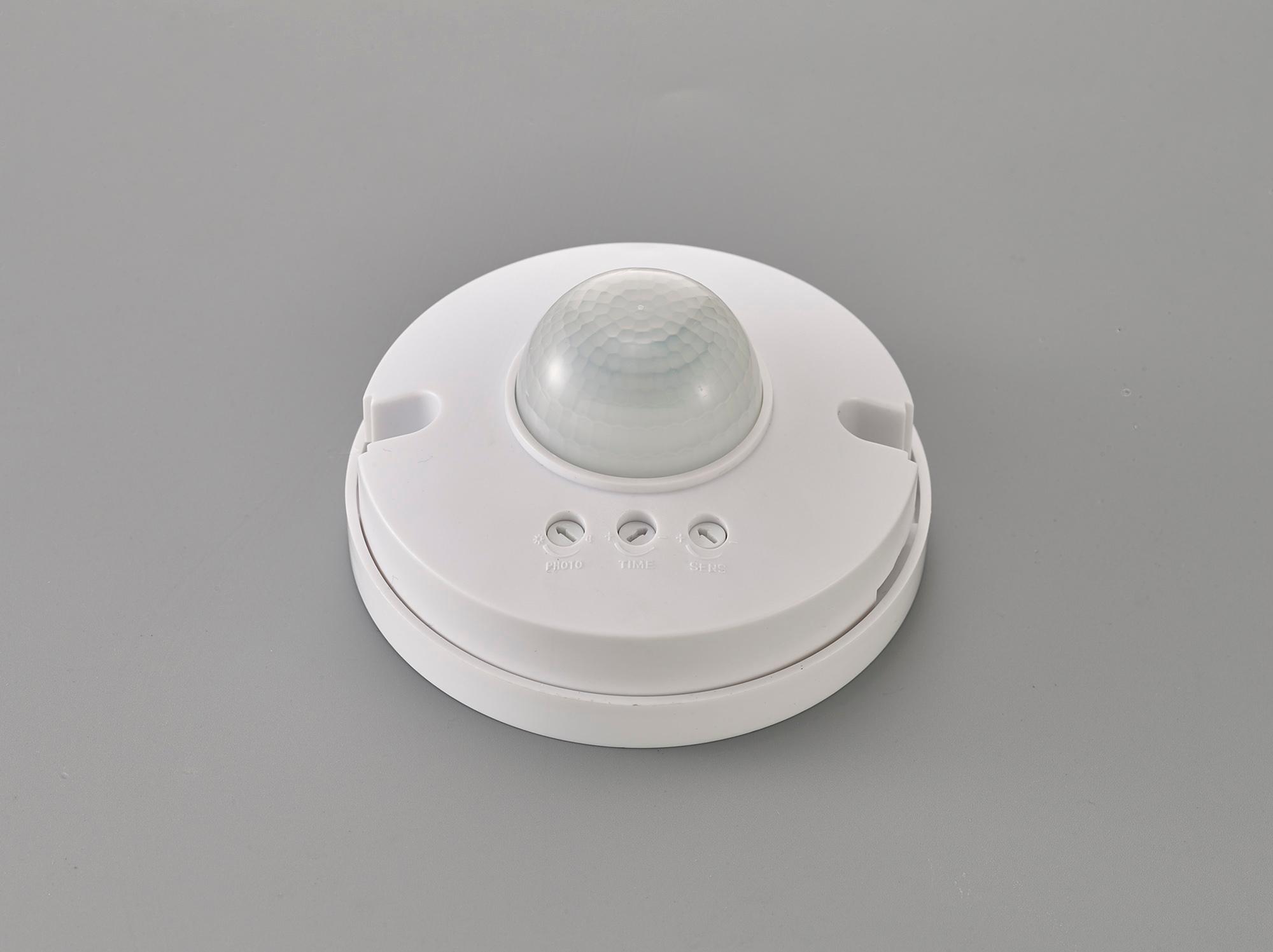 Espial Surface Mounted IP20 6m 360 Deg PIR Sensor With Adjustable Time And Lux Level White Finish