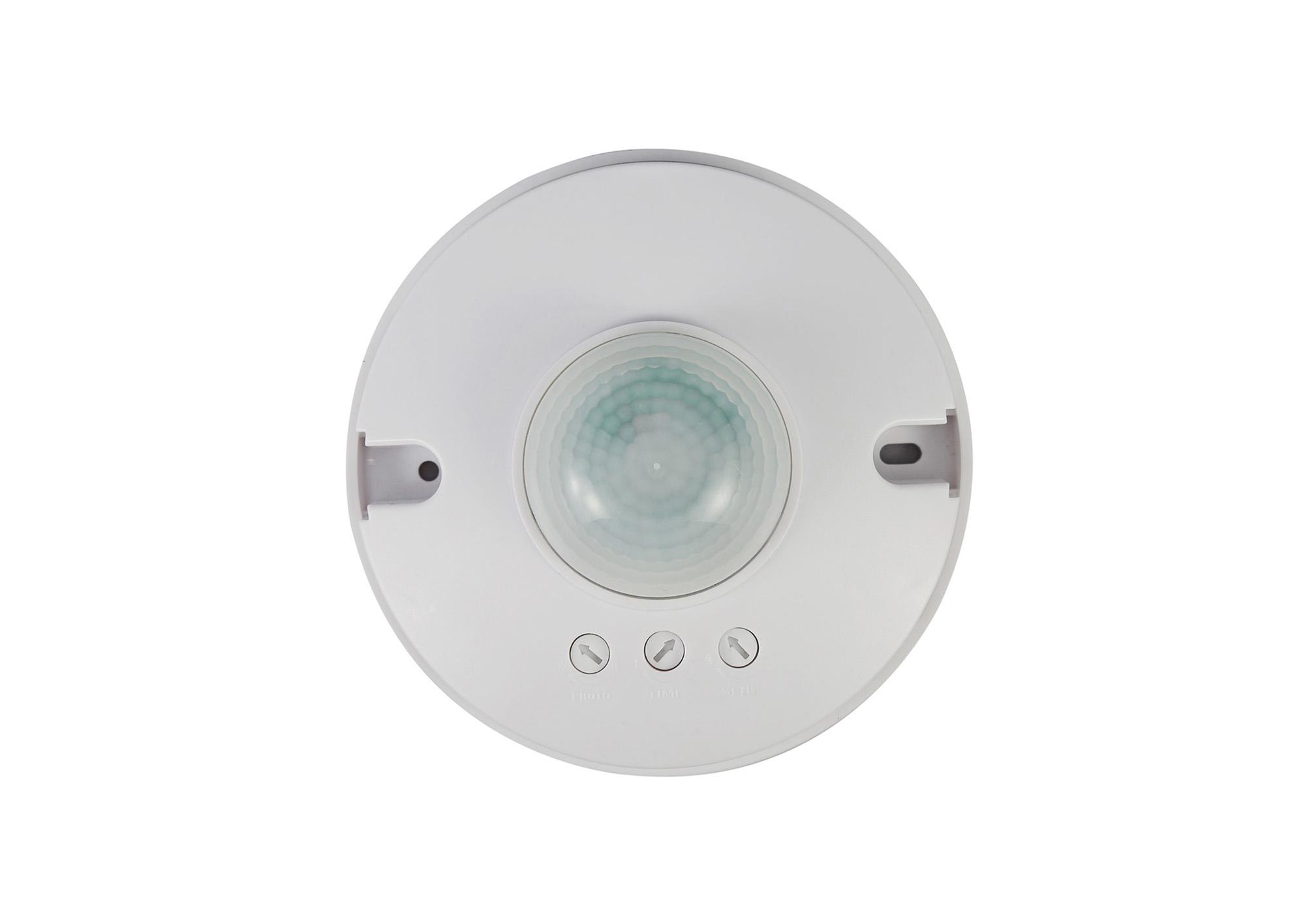 Espial Surface Mounted IP20 6m 360 Deg PIR Sensor With Adjustable Time And Lux Level White Finish