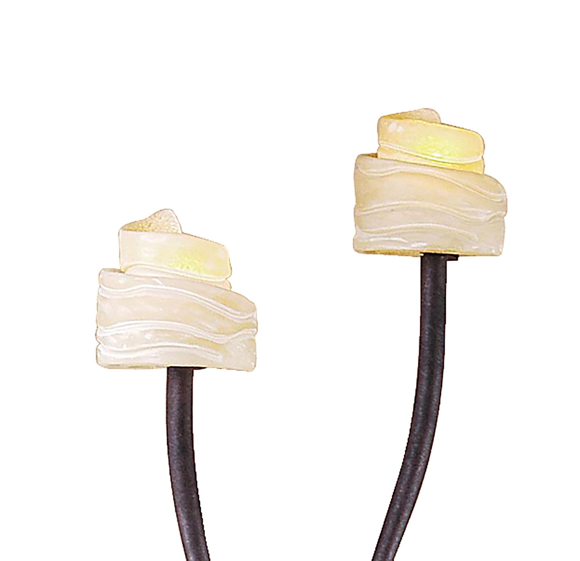 (0008 006) Estilo Floor Lamp 2 Light E14, Brown/Black Oxide